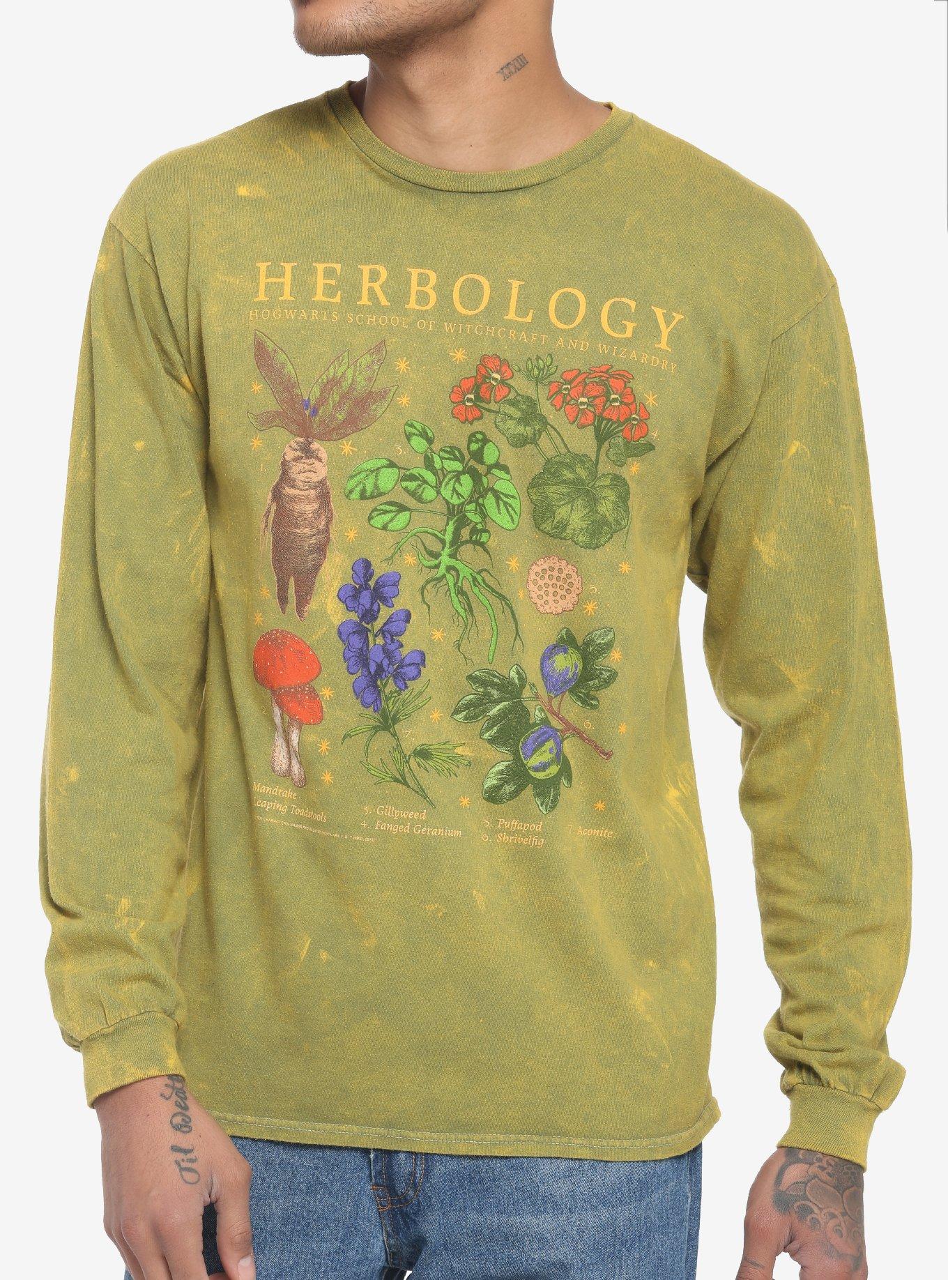 Harry Potter Herbology Earthy Wash Long-Sleeve T-Shirt, GREEN, hi-res