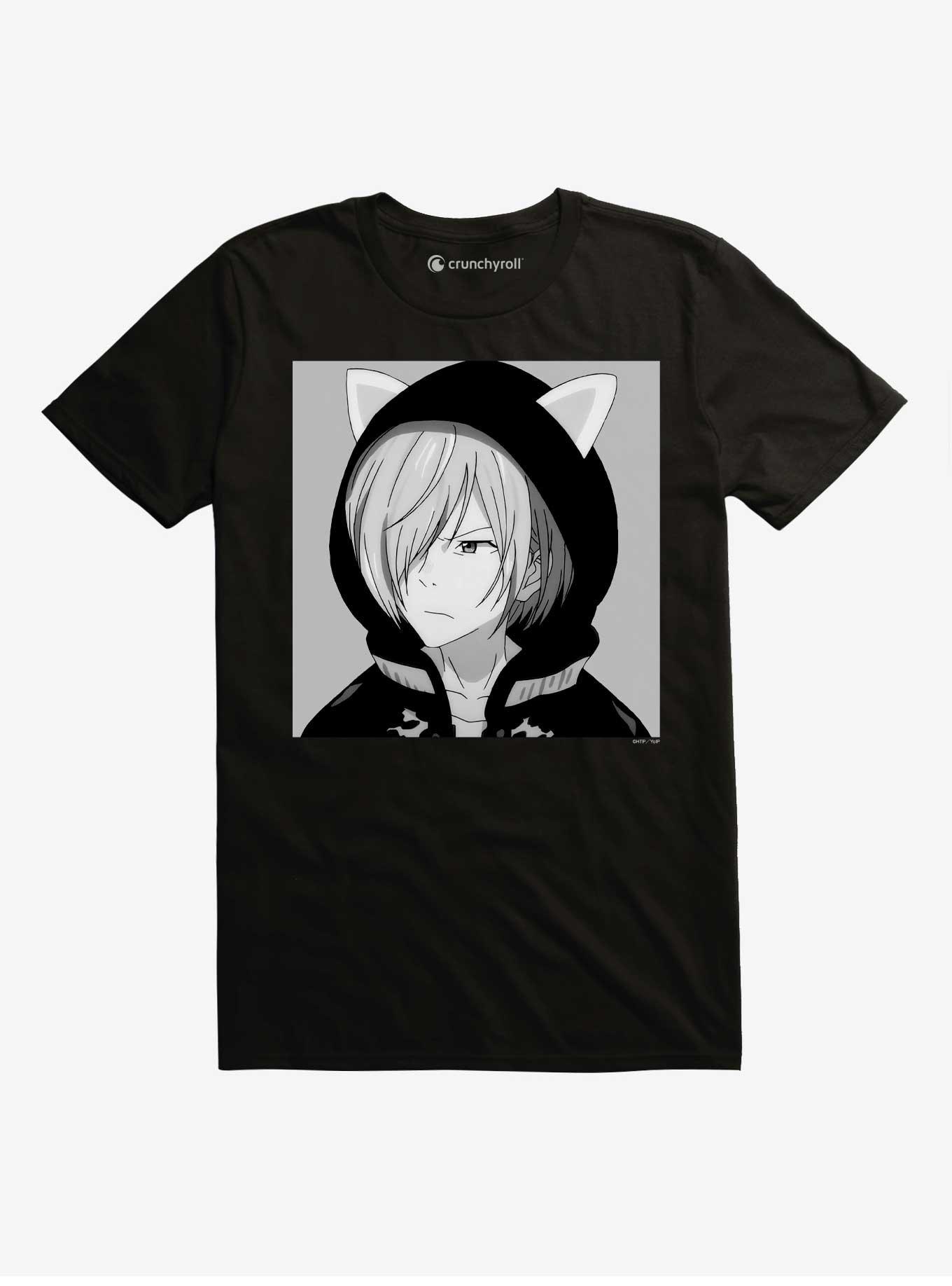 Yuri On Ice Cat Ears T-Shirt, BLACK, hi-res