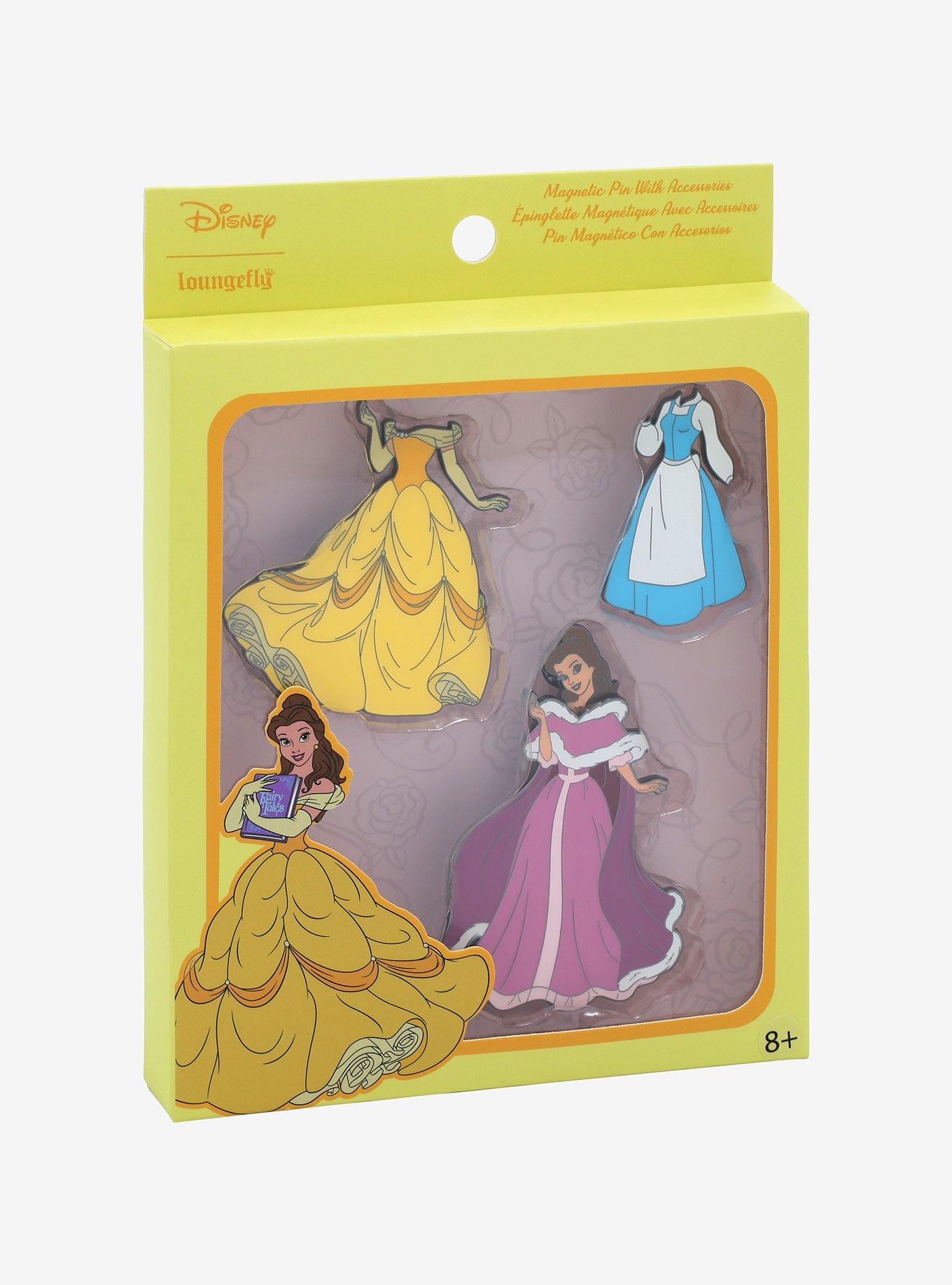 Loungefly Disney Beauty and the Beast Belle Magnetic Outfits Enamel Pin, , hi-res