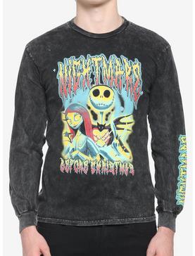 The Nightmare Before Christmas Metal Dark Wash Long-Sleeve T-Shirt, , hi-res