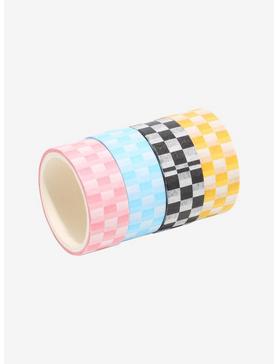 Colorful Checkered Washi Tape Set, , hi-res