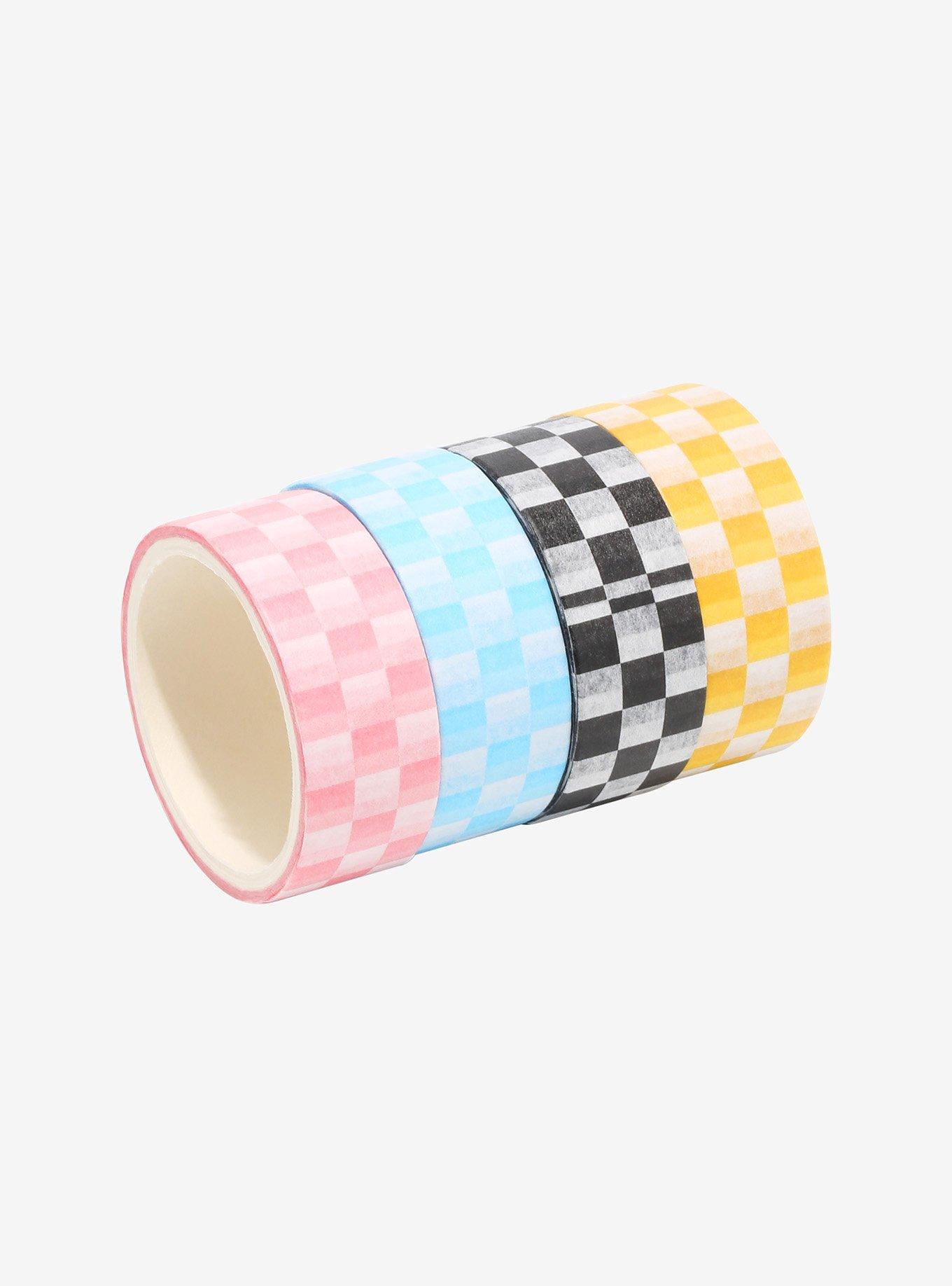 Colorful Checkered Washi Tape Set, , hi-res
