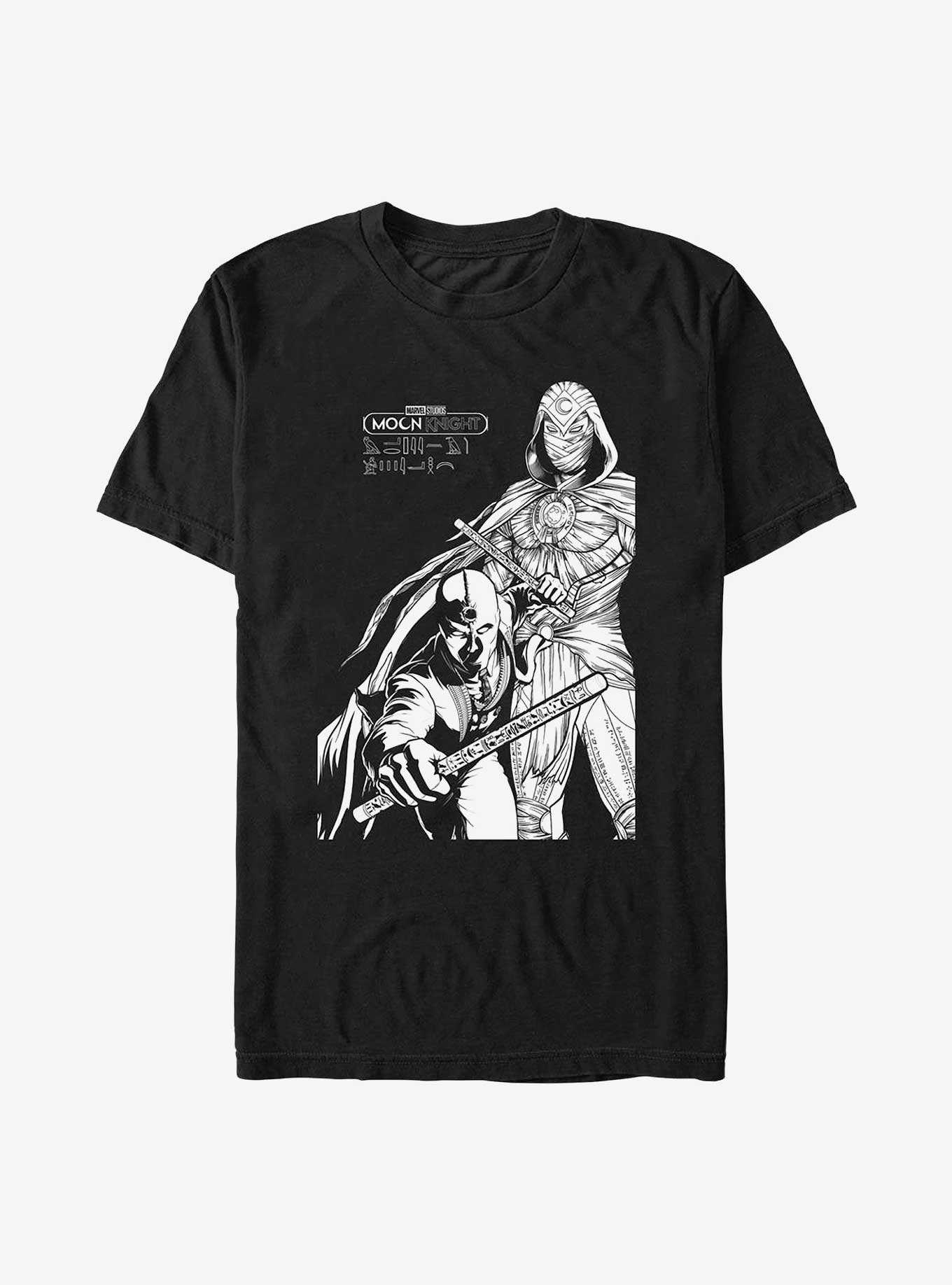 Marvel Moon Knight Mr. Knight Line Art Duo T-Shirt, , hi-res
