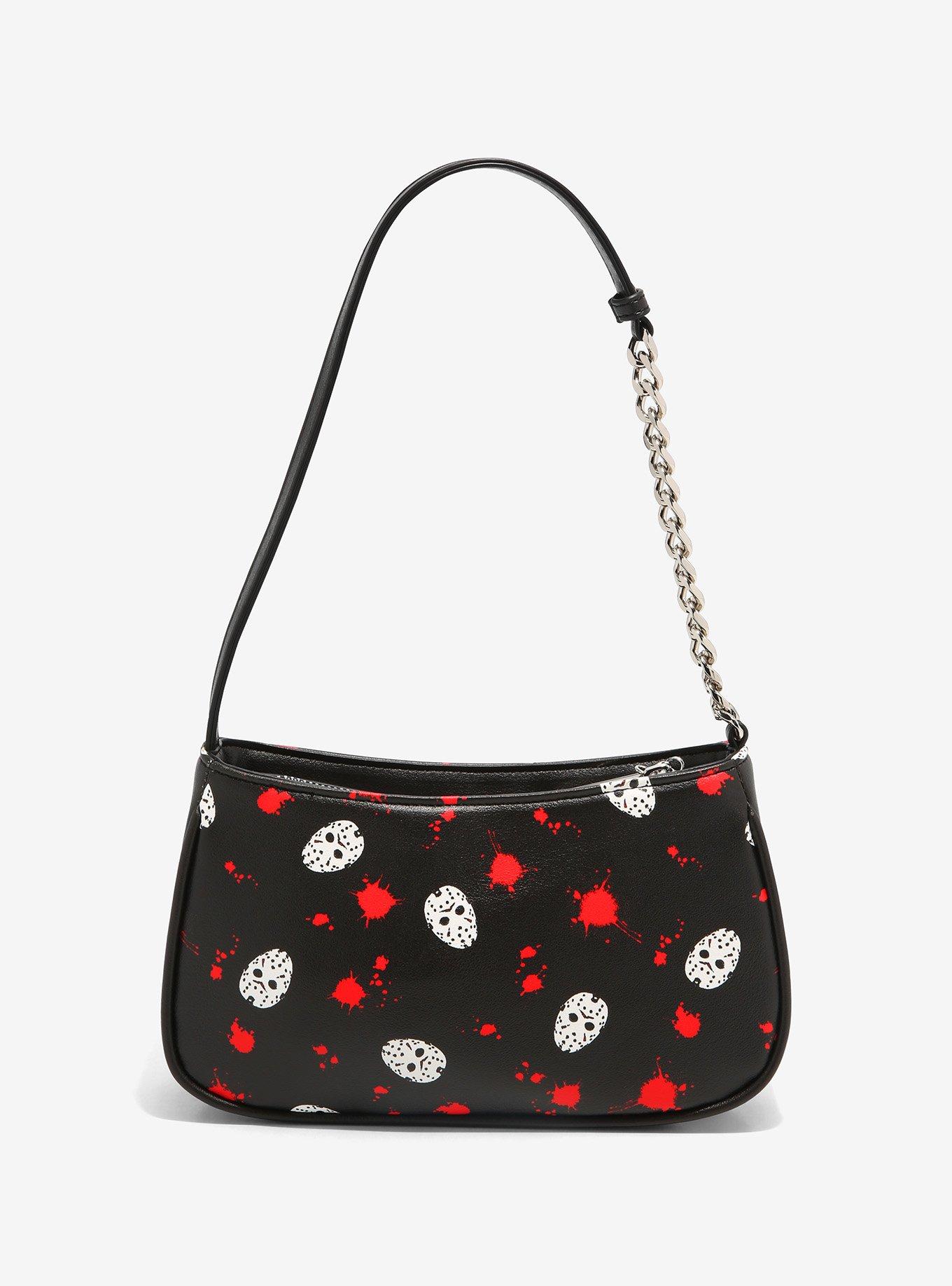 Her Universe Friday The 13th Jason Mask & Blood Baguette Bag, , hi-res