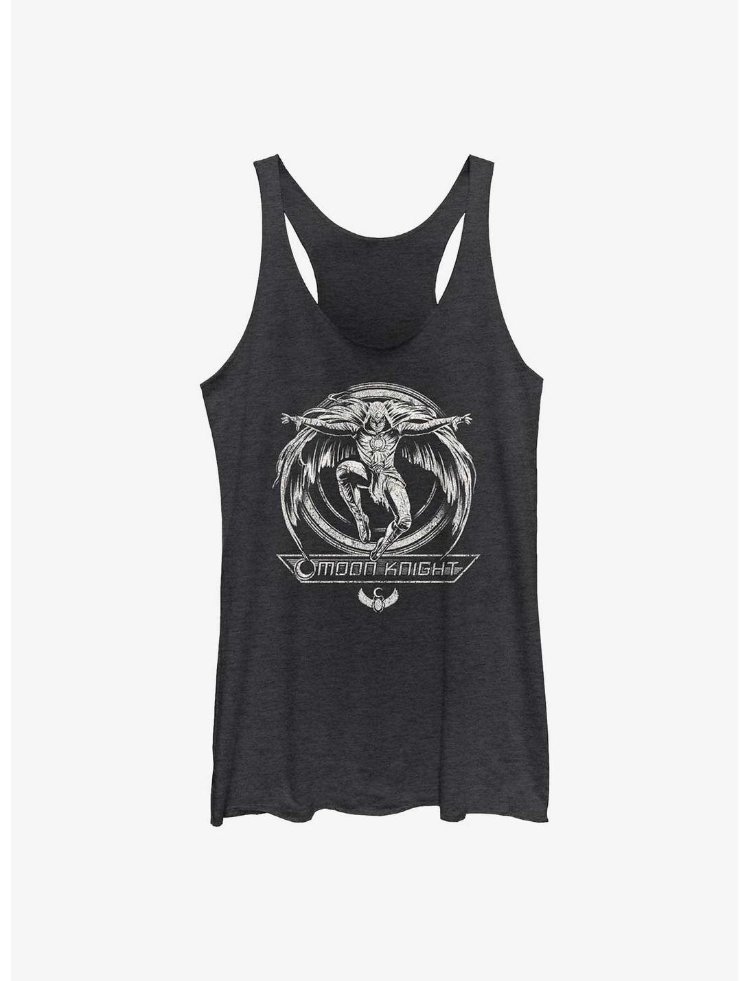 Marvel Moon Knight Winged Grunge Womens Tank Top, BLK HTR, hi-res