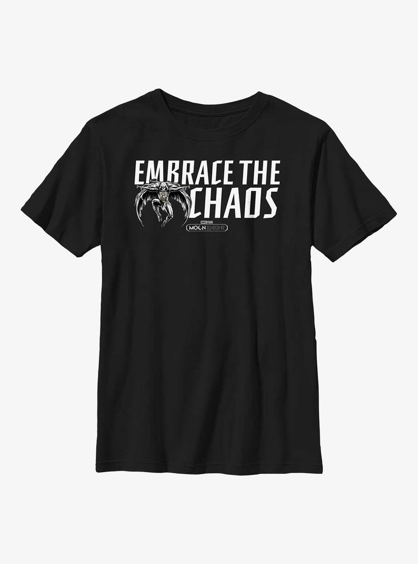 Marvel Moon Knight Embrace The Chaos Youth T-Shirt, BLACK, hi-res