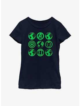 Marvel Avengers Avengers Green Globes Youth Girls T-Shirt, , hi-res