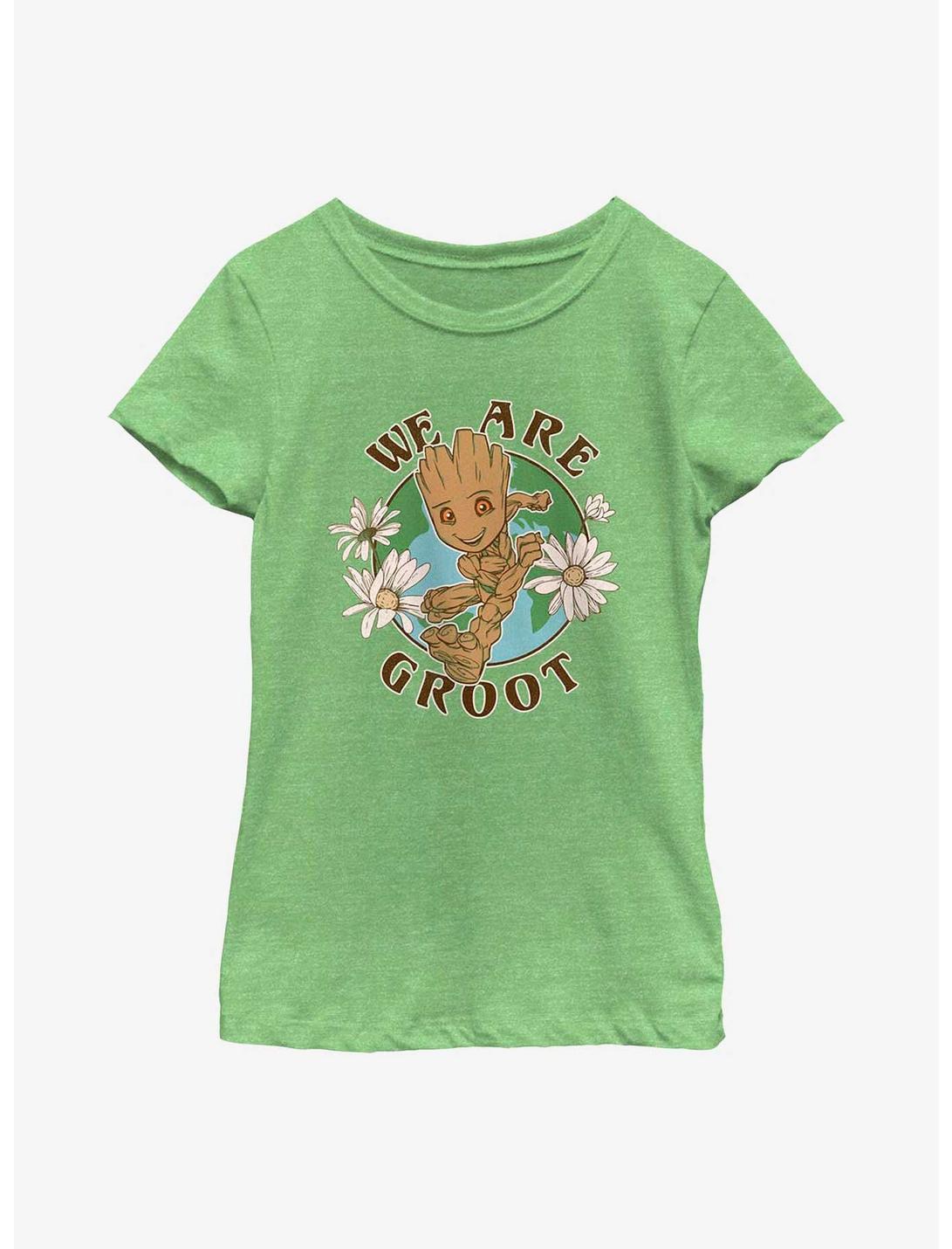 Marvel Guardians Of The Galaxy Groot Earth Day Youth Girls T-Shirt, GRN APPLE, hi-res