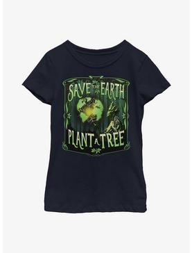 Marvel Guardians Of The Galaxy Save The Earth Plant A Tree Youth Girls T-Shirt, NAVY, hi-res