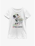 Disney Mickey Mouse Heart The Earth Youth Girls T-Shirt, WHITE, hi-res