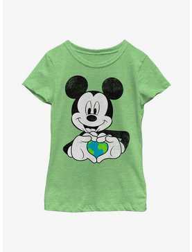 Disney Mickey Mouse Earth Heart Youth Girls T-Shirt, , hi-res