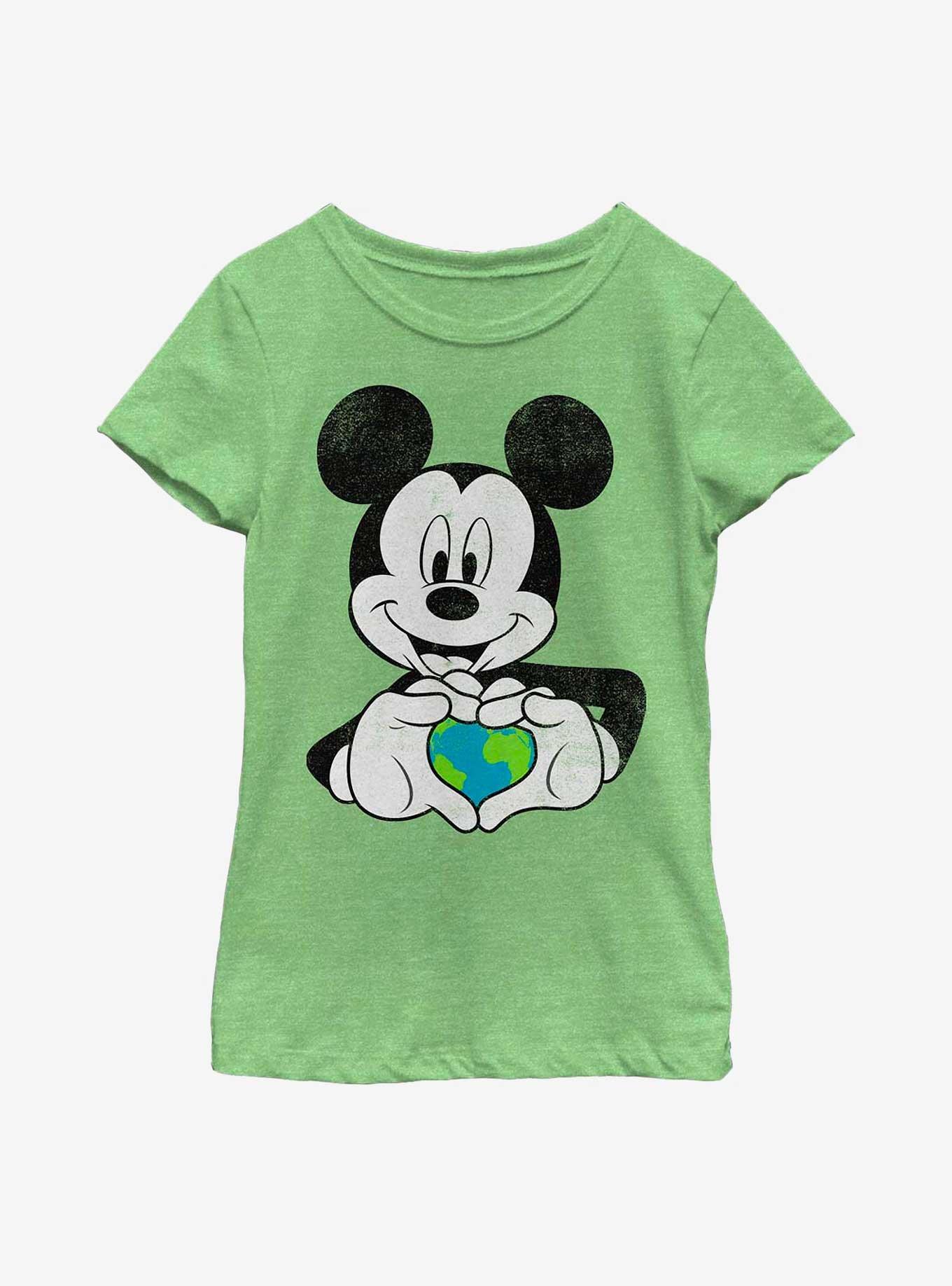 Disney Mickey Mouse Earth Heart Youth Girls T-Shirt, , hi-res