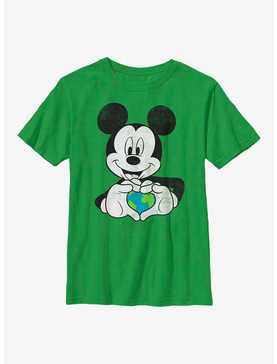 Disney Mickey Mouse Earth Heart Youth T-Shirt, , hi-res