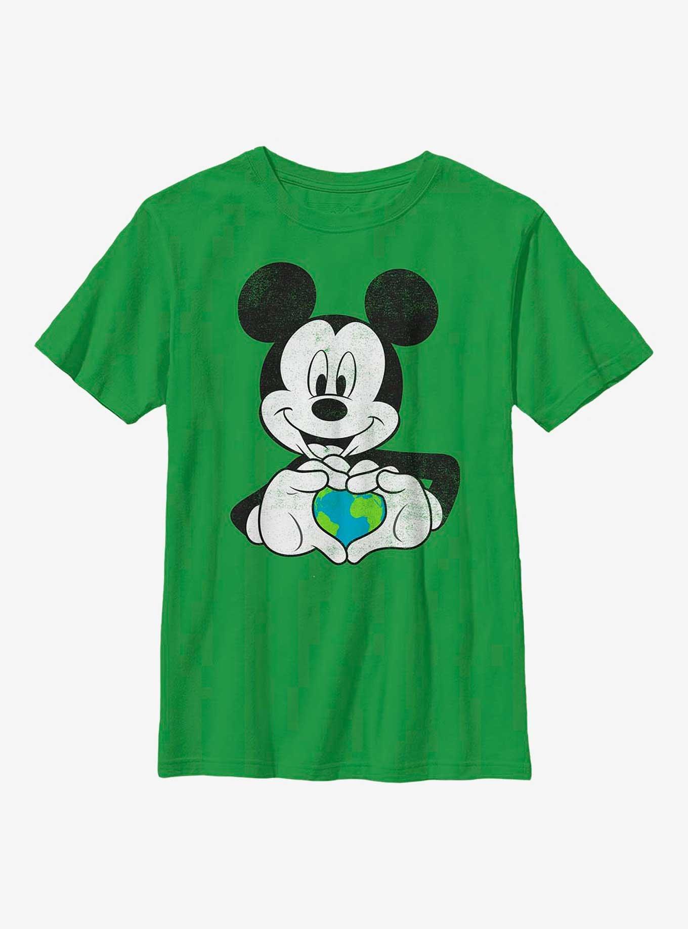 Disney Mickey Mouse Earth Heart Youth T-Shirt, , hi-res