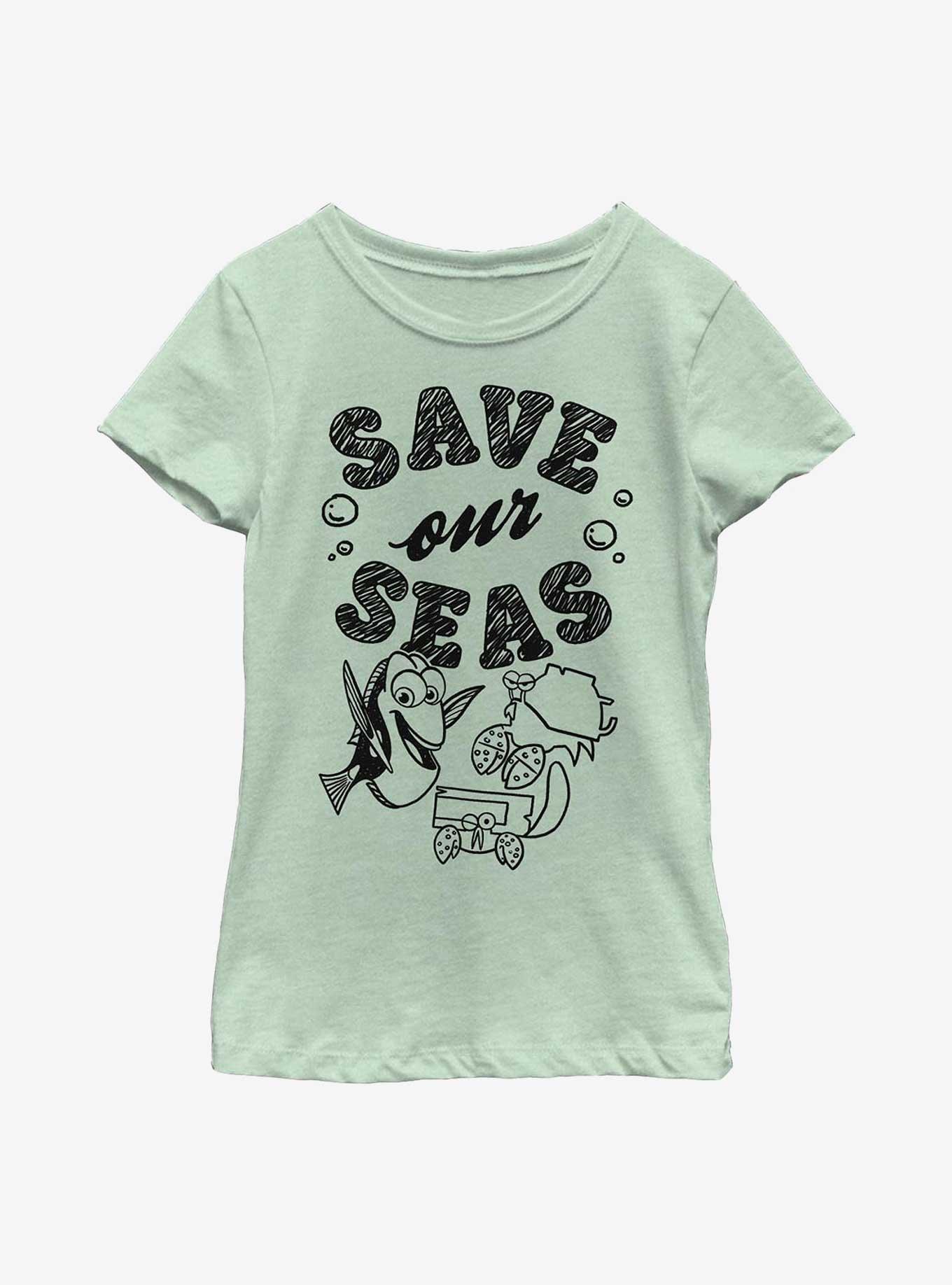 Disney Pixar Finding Nemo Save Our Seas Dory Youth Girls T-Shirt, MINT, hi-res