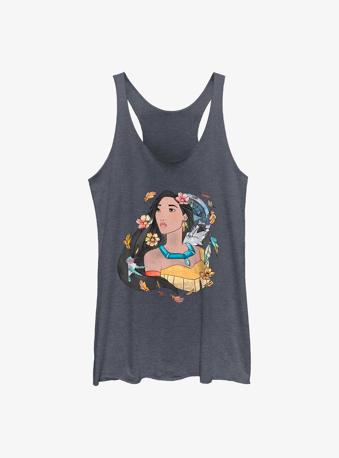 Disney Pocahontas Colors Of The Wind Womens Tank Top, NAVY HTR, hi-res