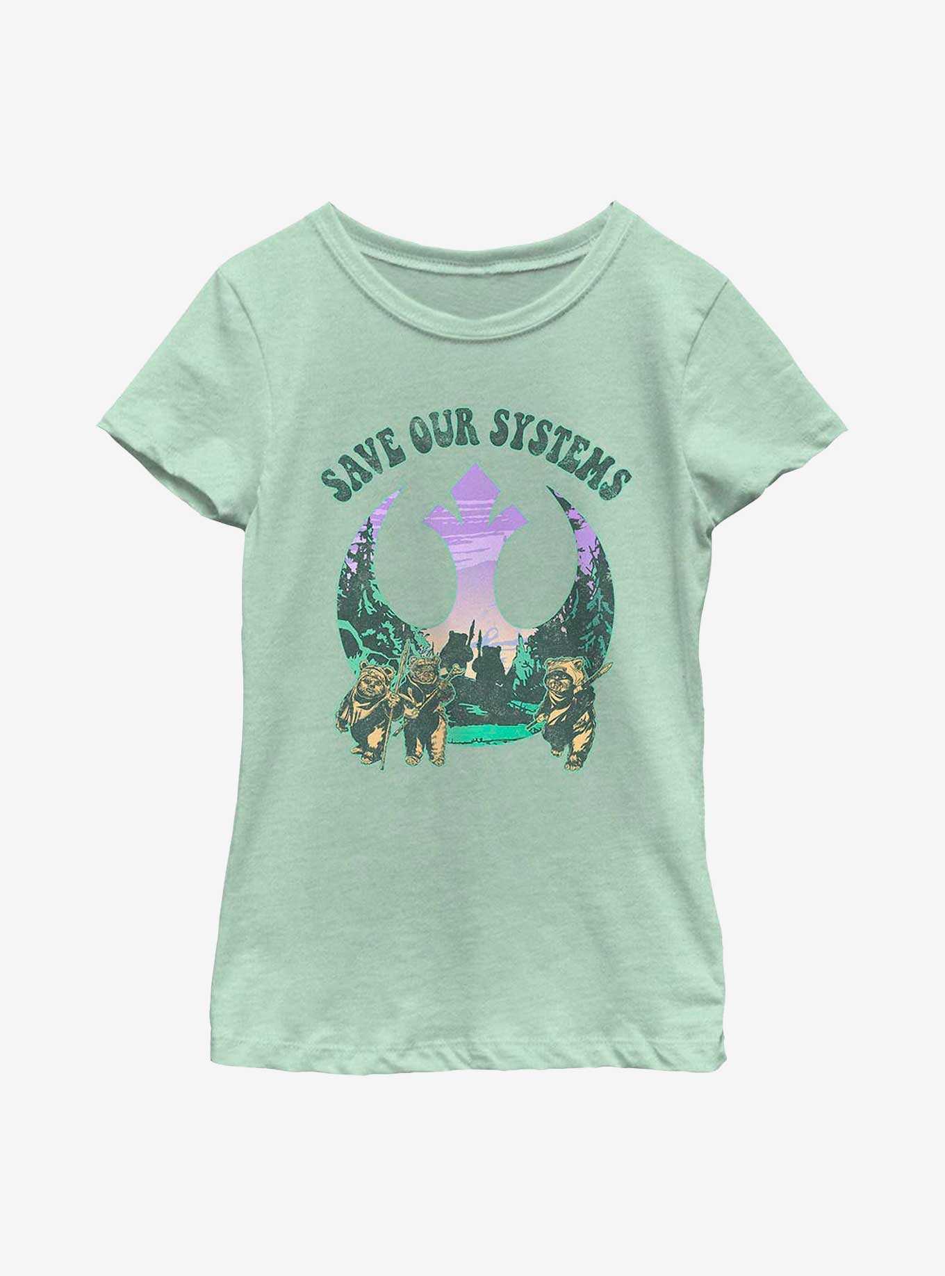 Star Wars Save Our Systems Ewok Youth Girls T-Shirt, , hi-res