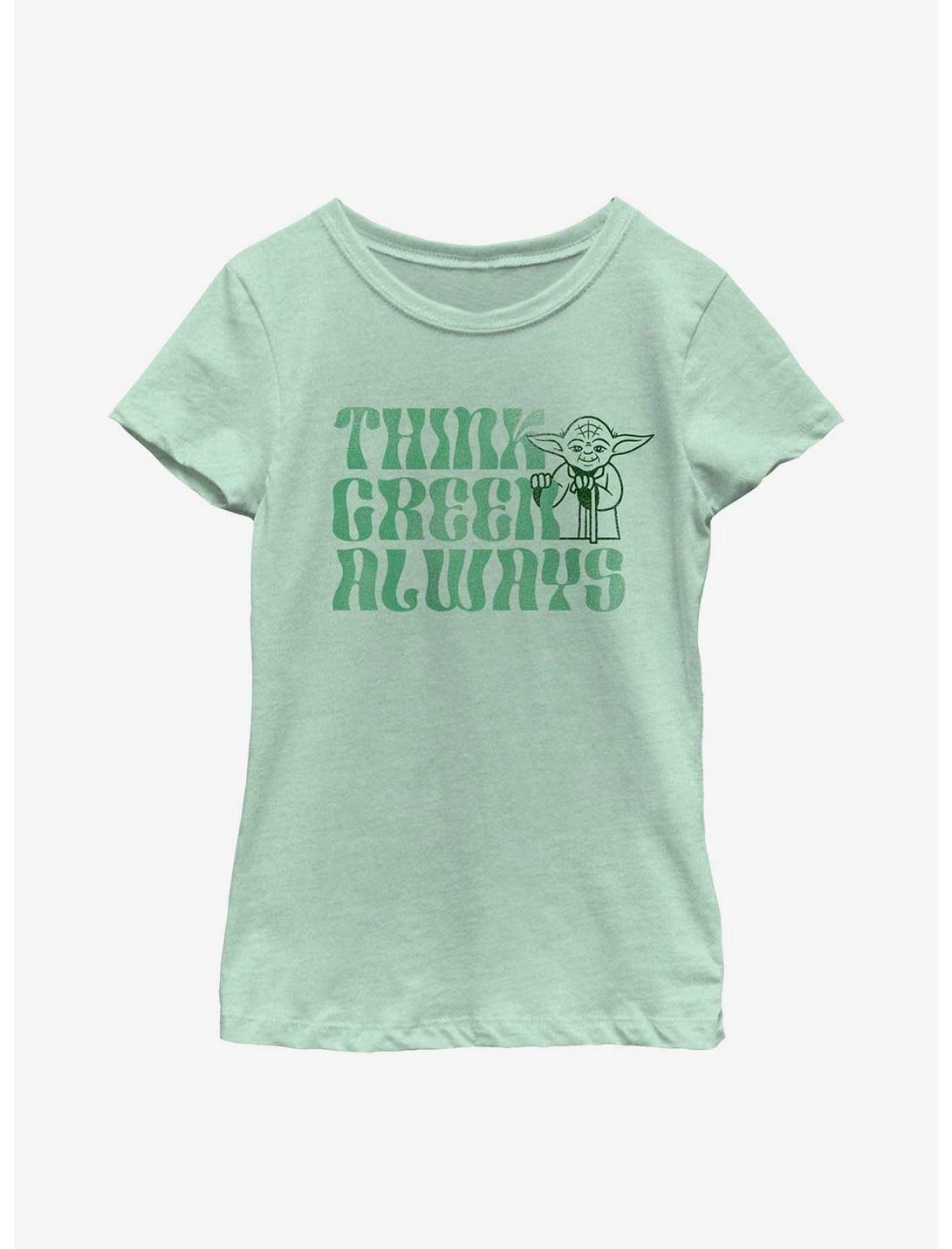 Star Wars Yoda Think Green Always Youth Girls T-Shirt, MINT, hi-res