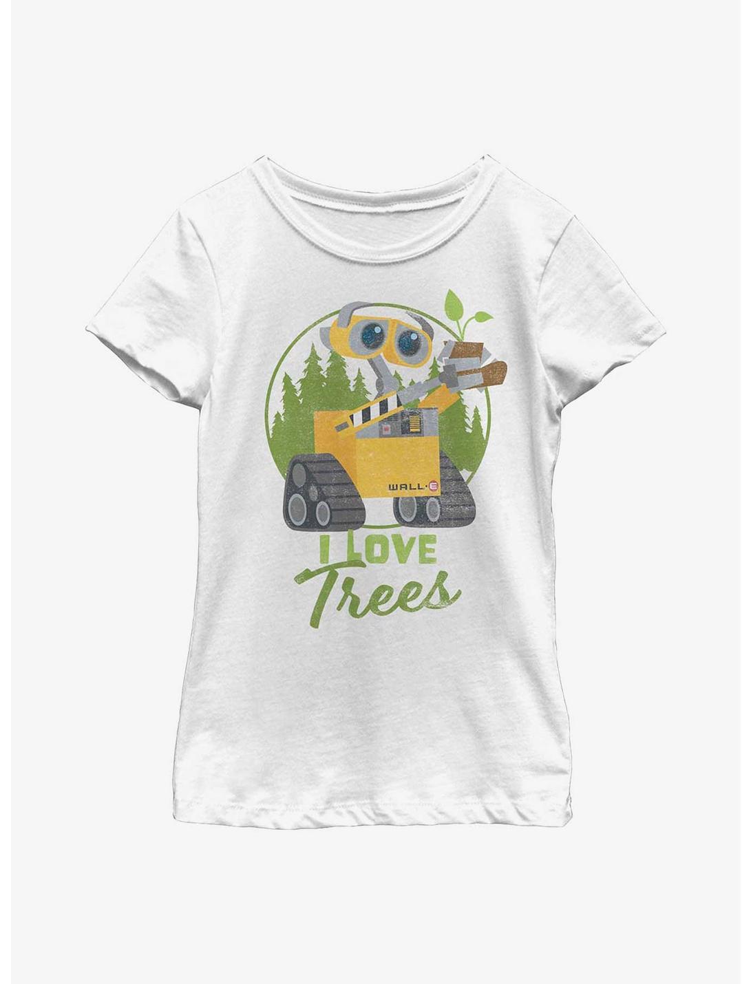 Disney Pixar WALL-E Love Trees Youth Girls T-Shirt, WHITE, hi-res