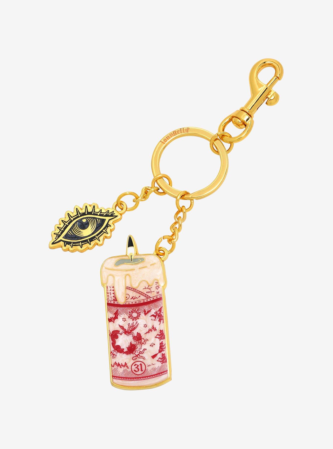 Loungefly Disney Hocus Pocus The Black Flame Candle Multi-Charm Keychain - BoxLunch Exclusive, , hi-res