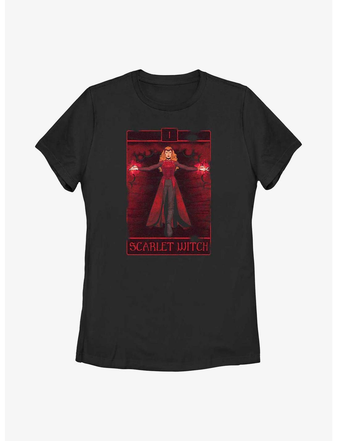 Marvel Doctor Strange In The Multiverse Of Madness Scarlet Witch Tarot Womens T-Shirt, BLACK, hi-res