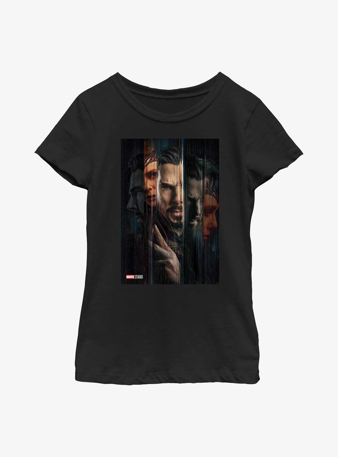 Marvel Doctor Strange In The Multiverse Of Madness Variant Poster Youth Girls T-Shirt, BLACK, hi-res