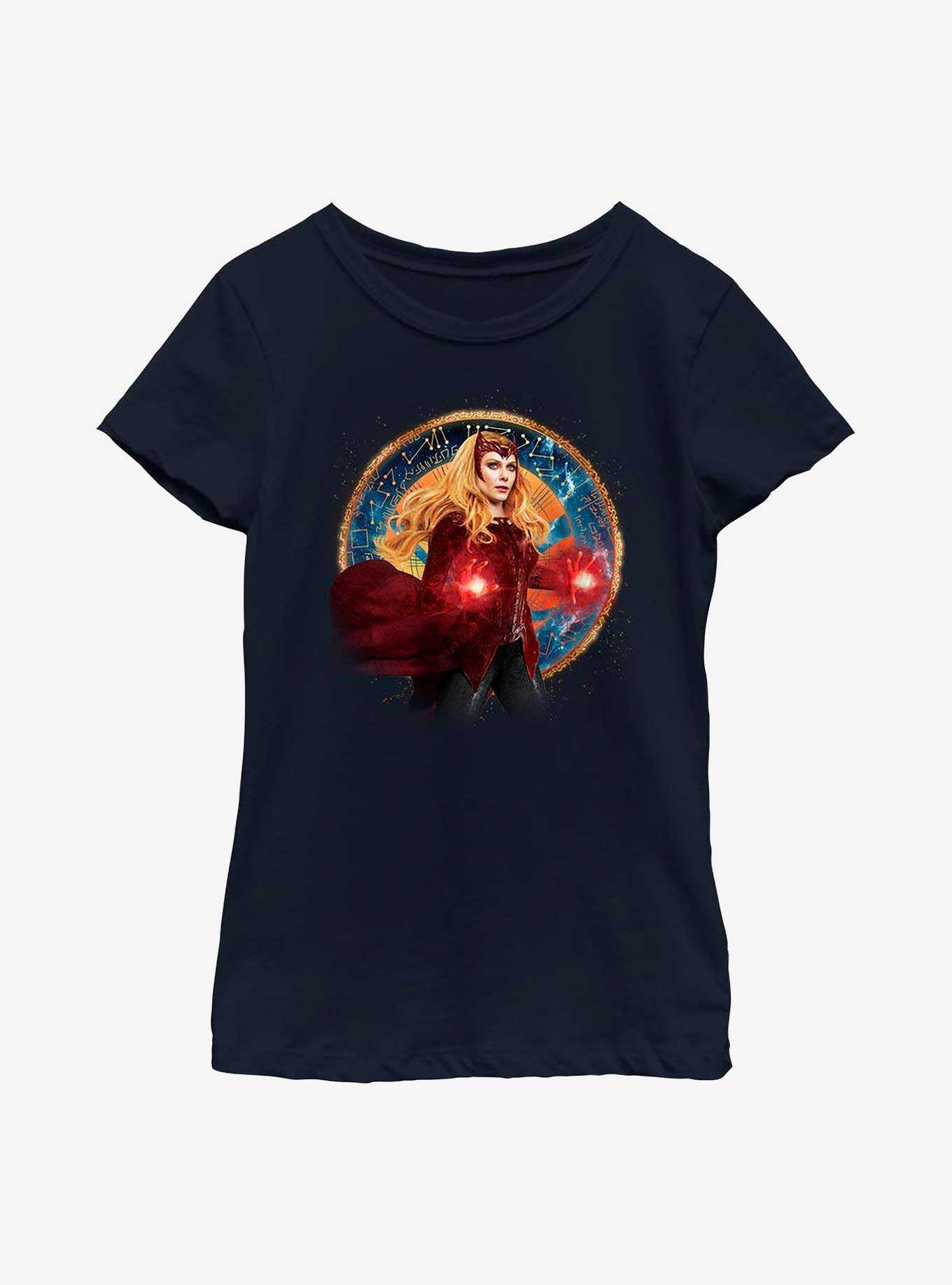 Marvel Doctor Strange In The Multiverse Of Madness Scarlet Witch Portrait Youth Girls T-Shirt, , hi-res