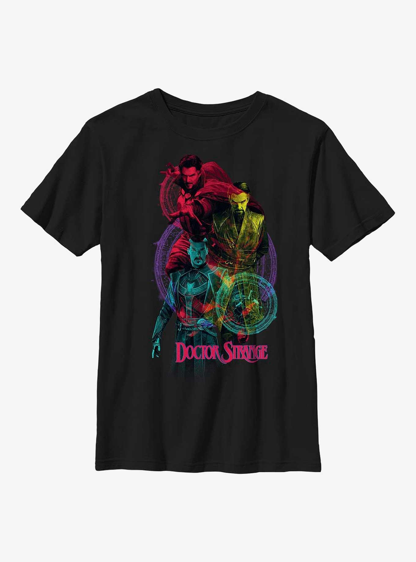 Marvel Doctor Strange In The Multiverse Of Madness Three Stranges Youth T-Shirt