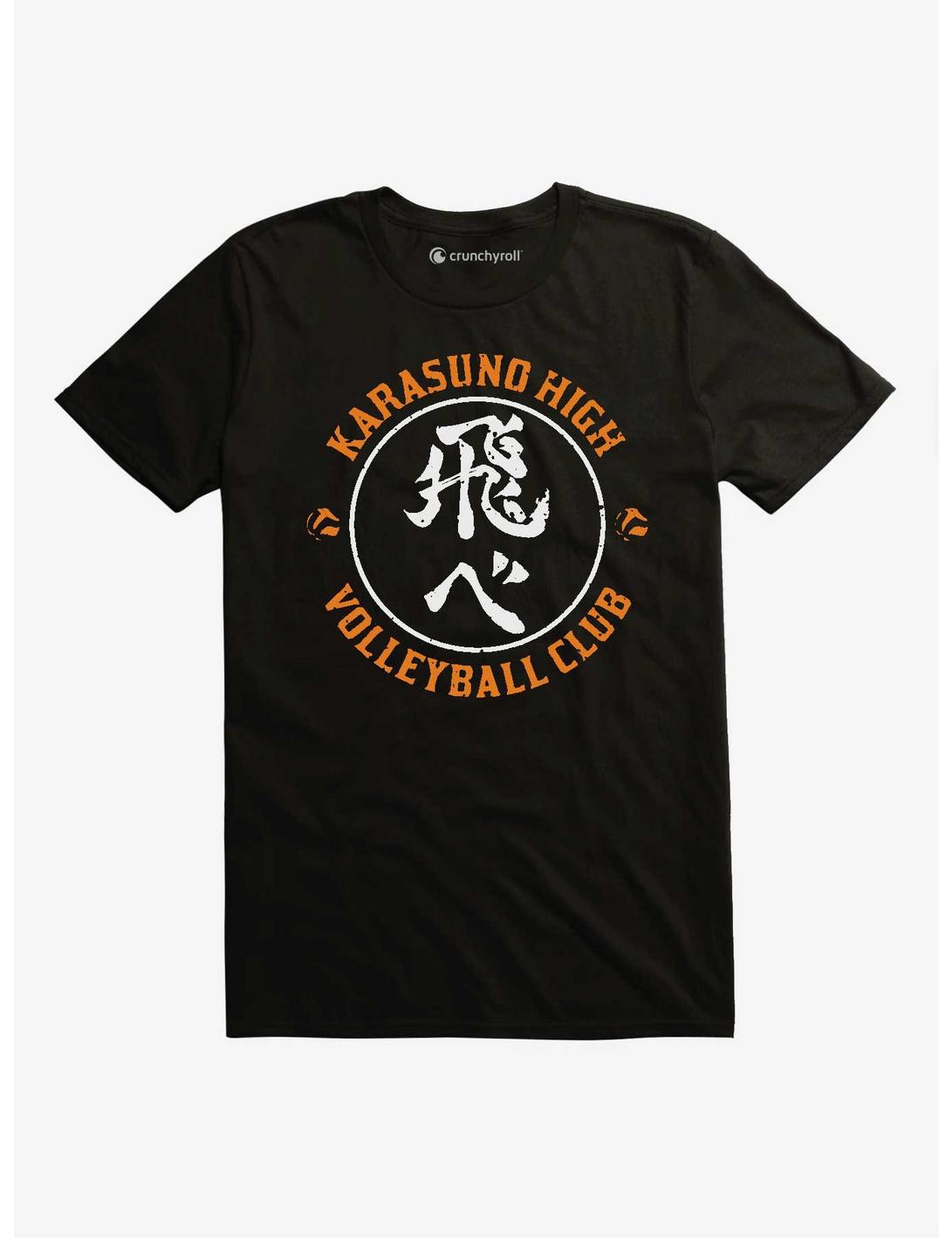 Haikyuu!! Karasuno High Print Black T-Shirt, BLACK, hi-res