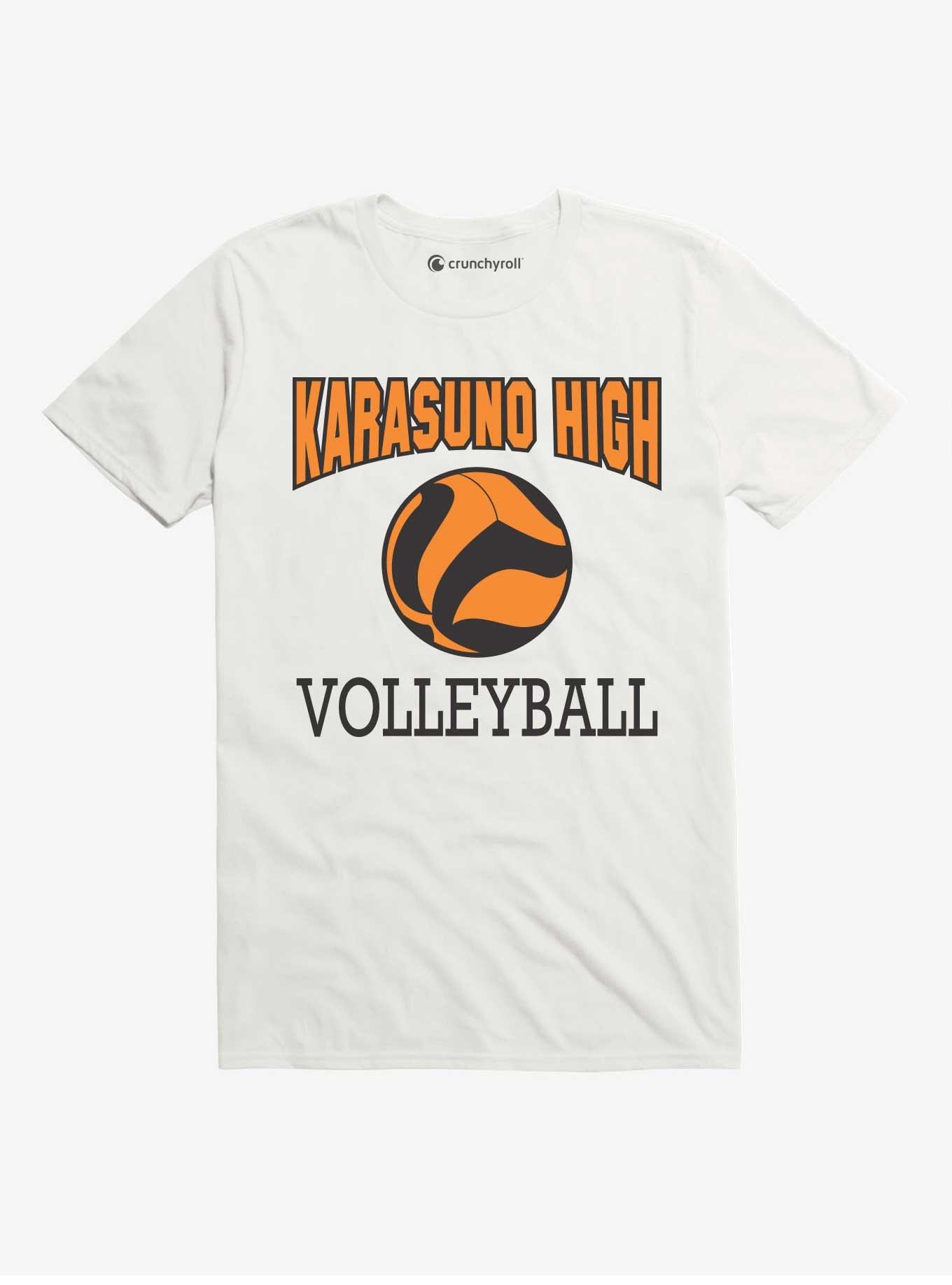 THRDLESS Haikyuu!! Karasuno Volleyball Print White T-Shirt