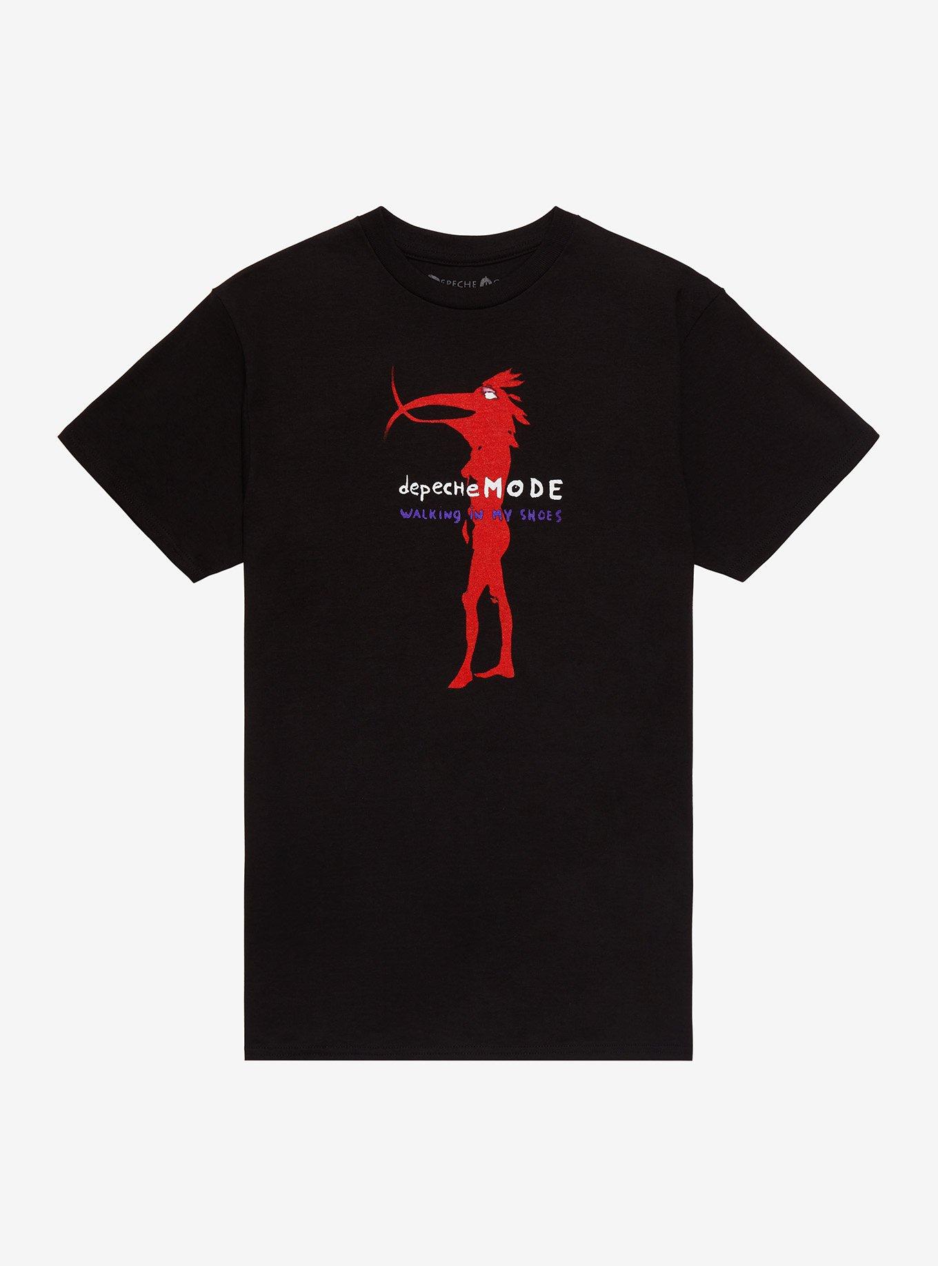 Depeche Mode Walking Shoes Boyfriend Fit Girls T-Shirt, BLACK, hi-res