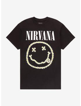 Nirvana Floral Smile Boyfriend Fit Girls T-Shirt, , hi-res