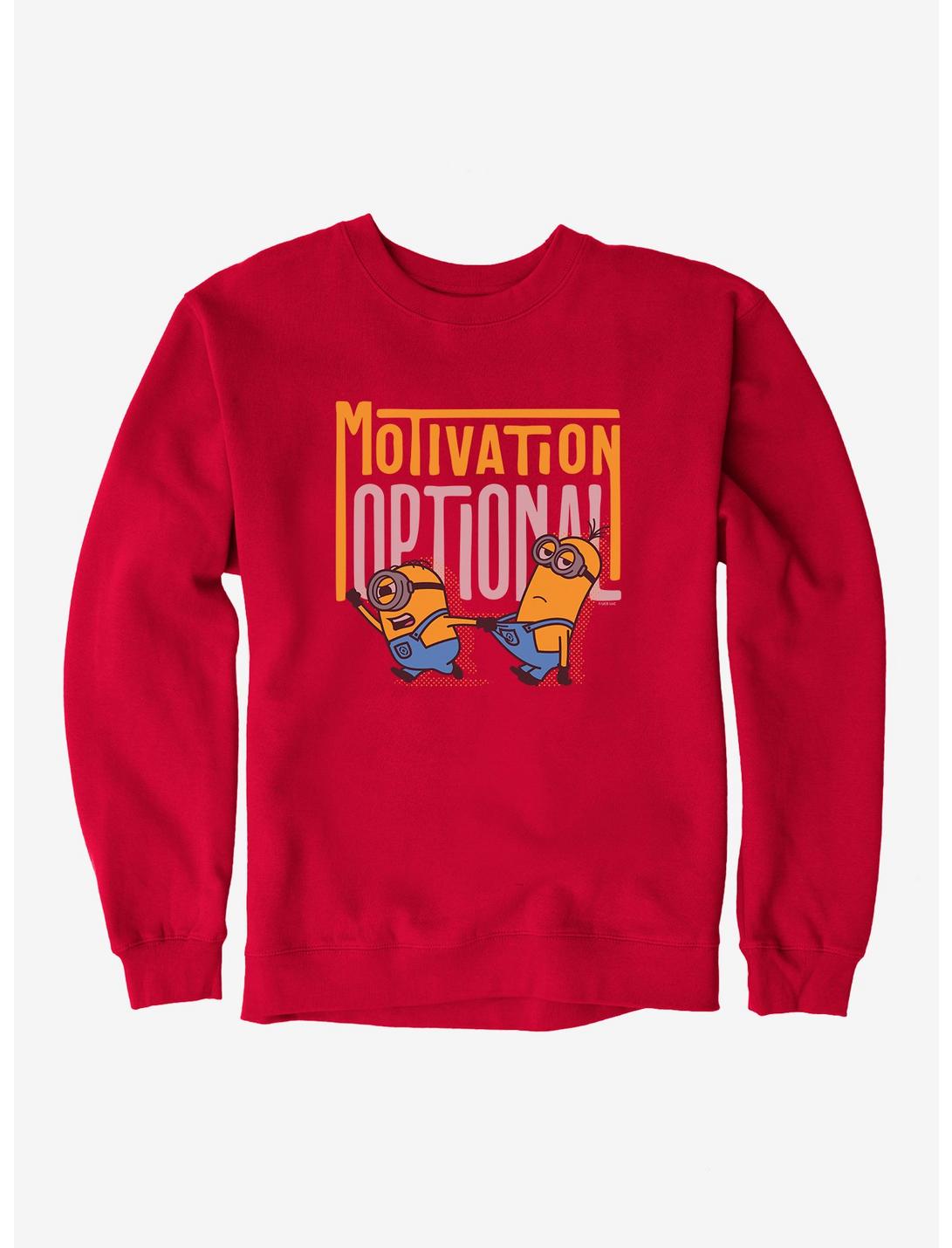 Minions Bold Motivation Optional Sweatshirt, RED, hi-res