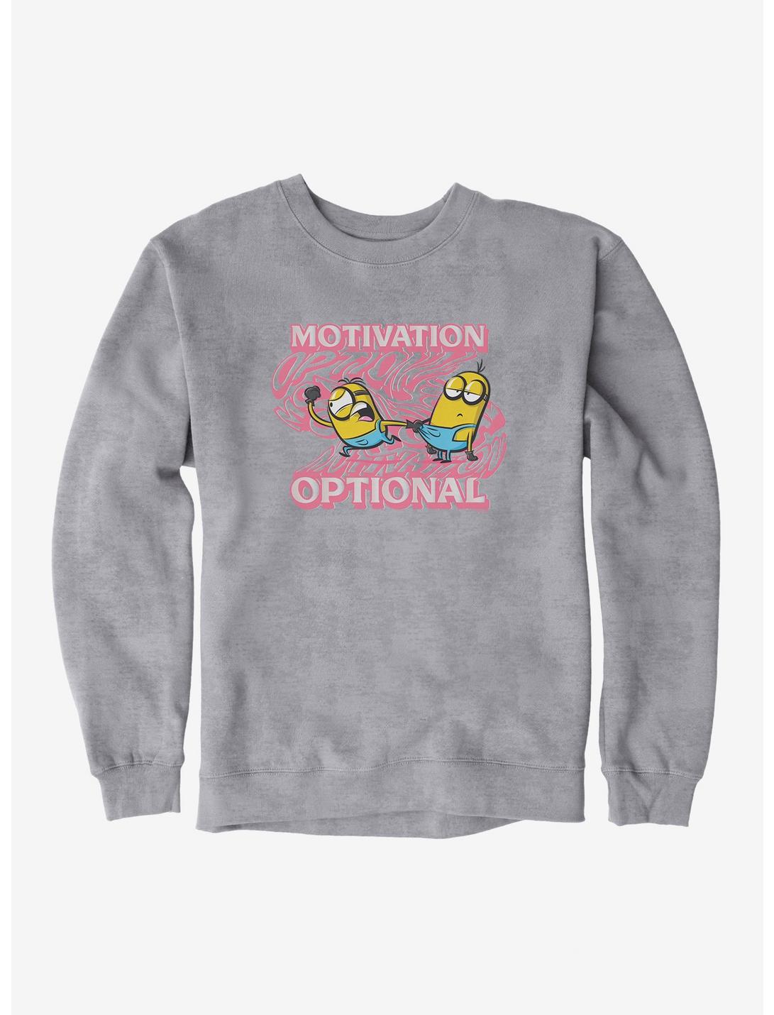 Minions Groovy Motivation Optional Sweatshirt, HEATHER GREY, hi-res