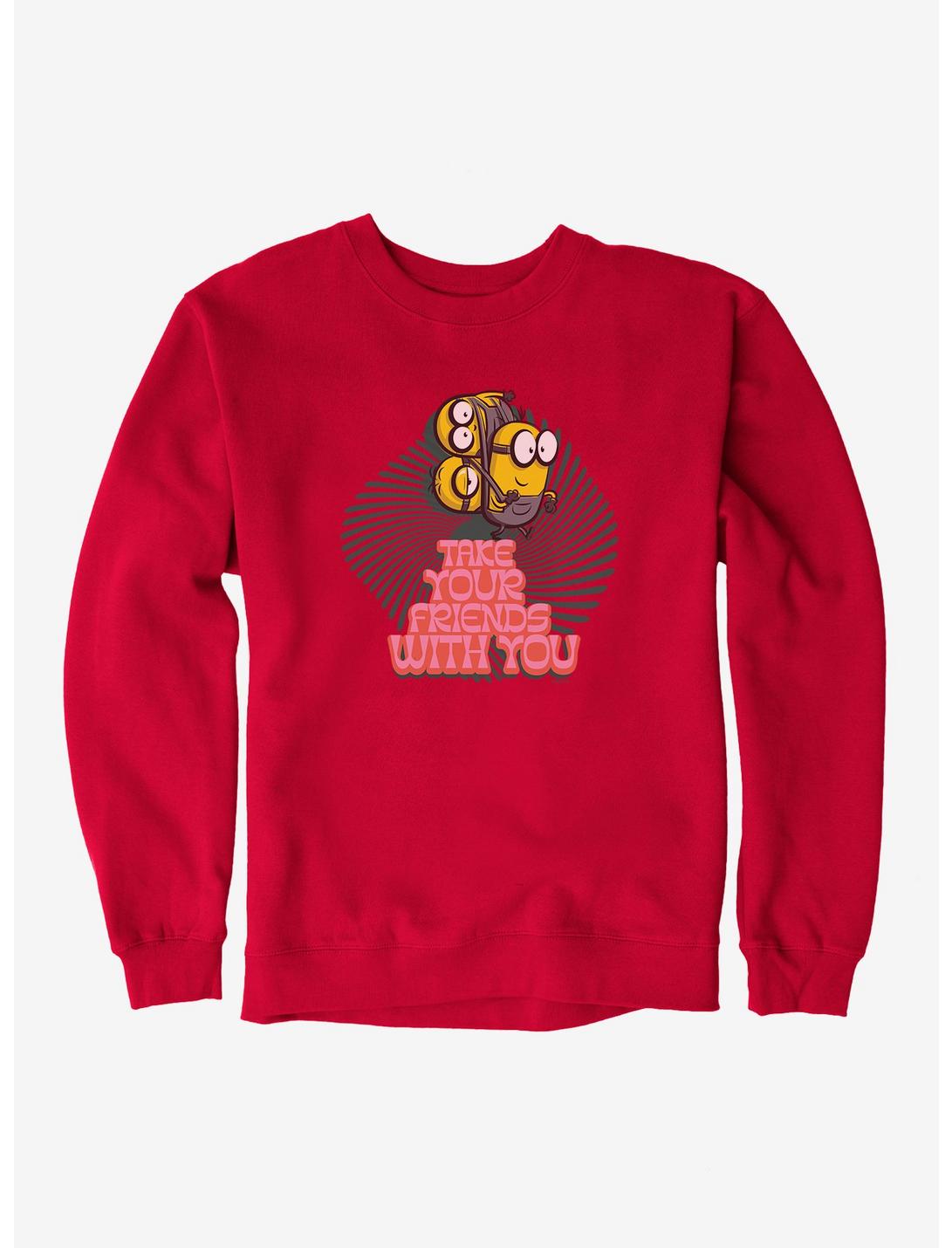 Minions Groovy Take Your Friends Sweatshirt, RED, hi-res