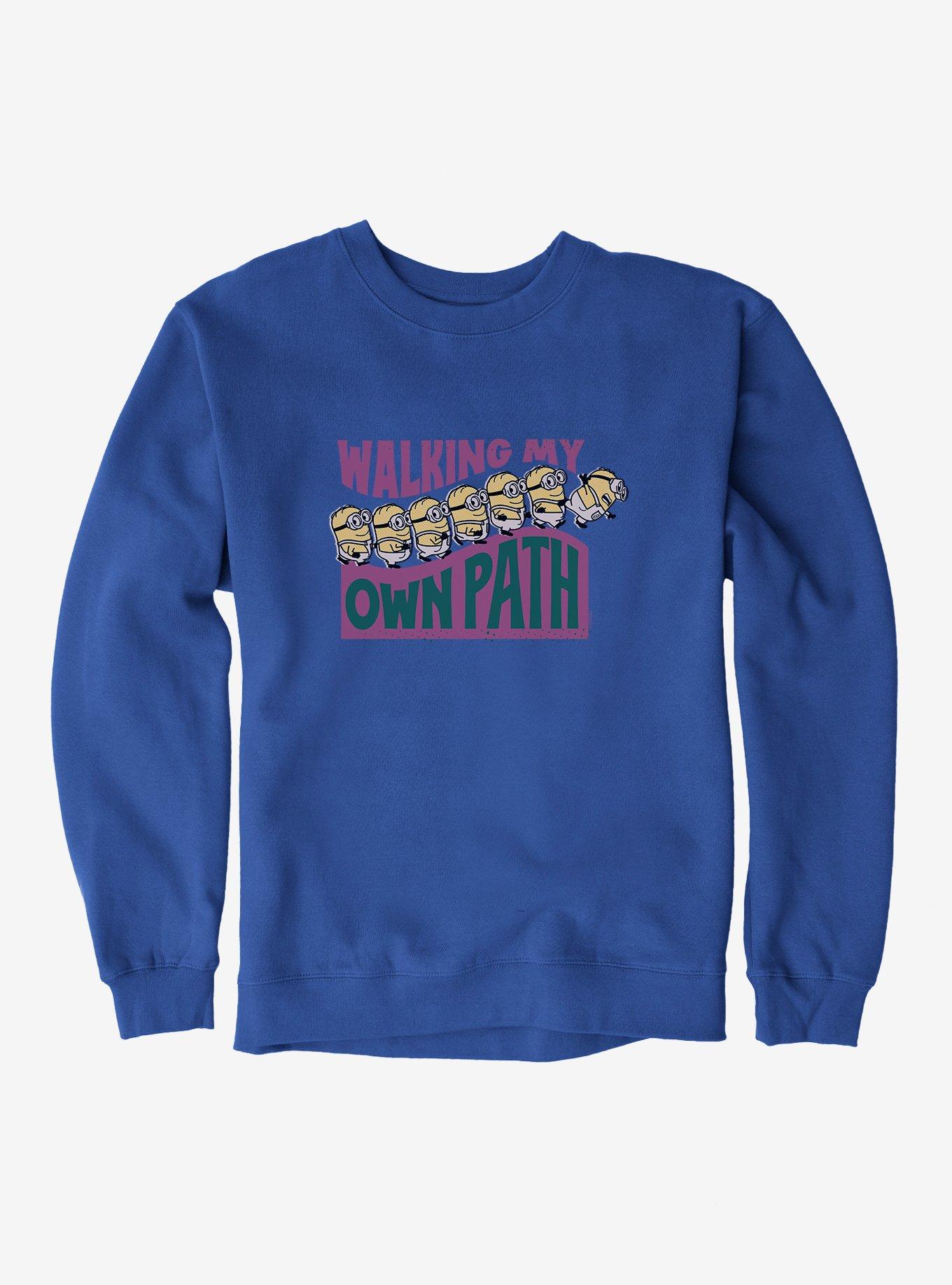 Minions On My Own Path Sweatshirt, ROYAL BLUE, hi-res