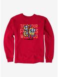 Minions Take Your Friends Sweatshirt, RED, hi-res
