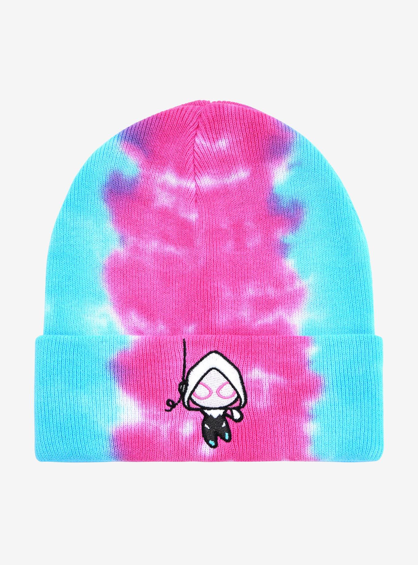 Marvel Spider-Man Spider-Gwen Tie-Dye Cuff Beanie - BoxLunch Exclusive, , hi-res