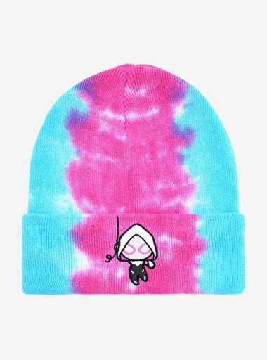 Marvel Spider-Man Spider-Gwen Tie-Dye Cuff Beanie - BoxLunch Exclusive