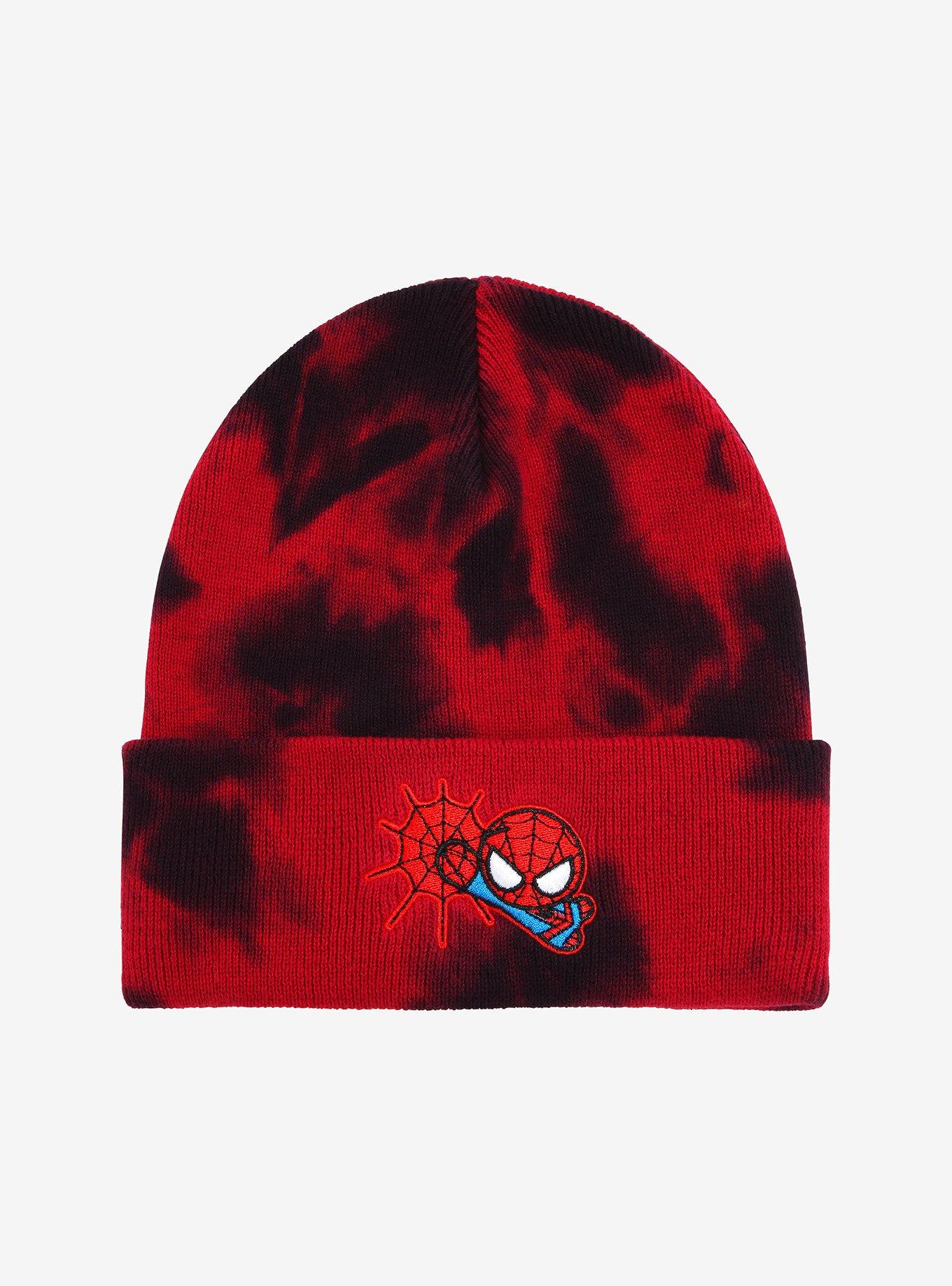 Marvel Spider-Man Chibi Spider-Man Tie-Dye Cuffed Beanie - BoxLunch Exclusive , , hi-res