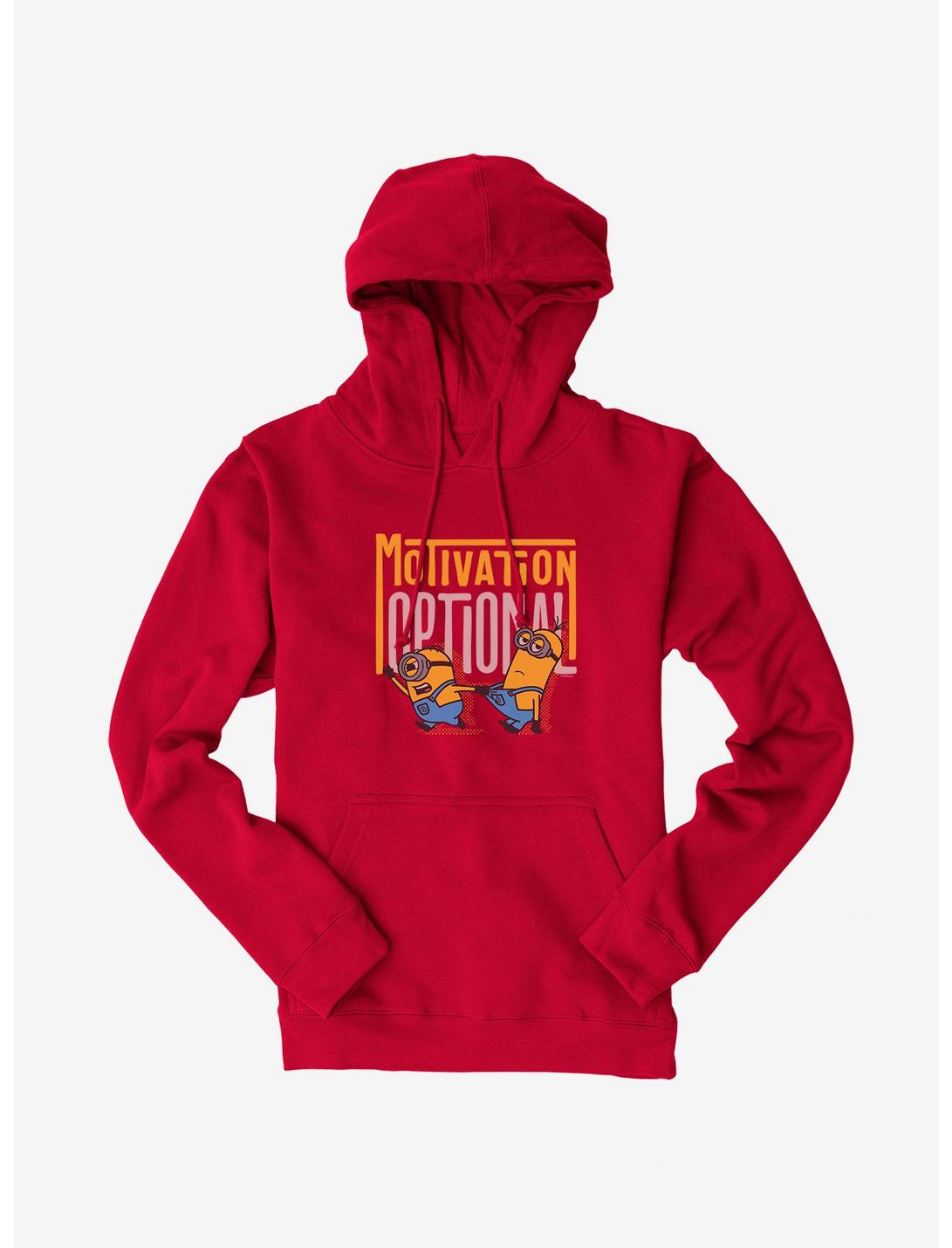 Minions Bold Motivation Optional Hoodie, RED, hi-res