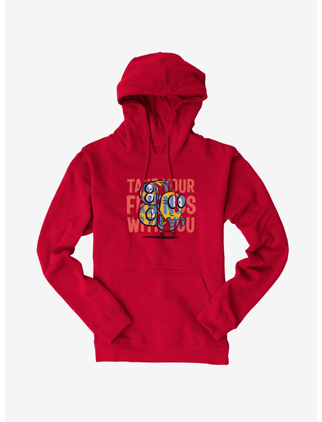 Minions Take Your Friends Hoodie, RED, hi-res