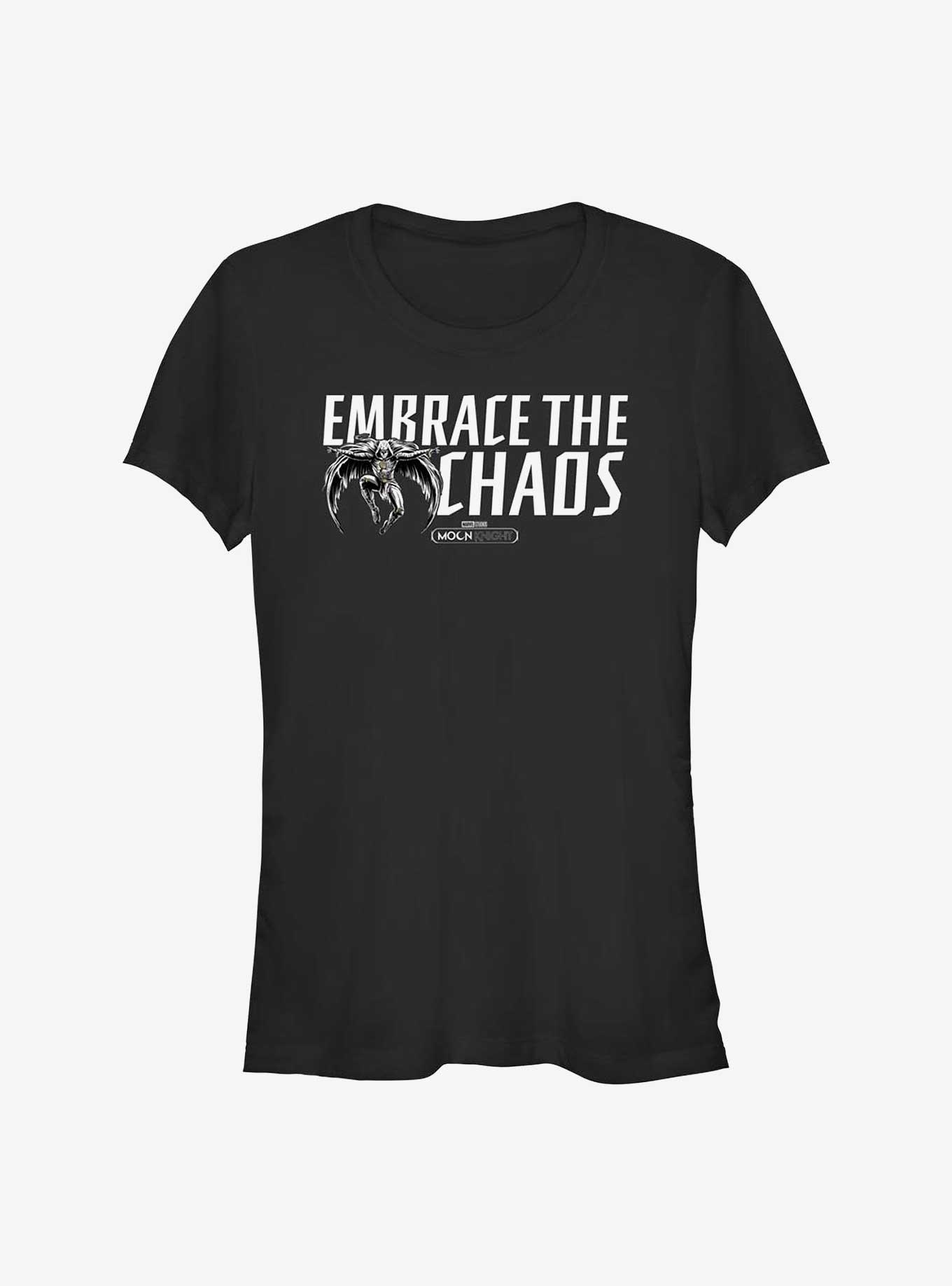 Marvel Moon Knight Embrace The Chaos Girls T-Shirt, BLACK, hi-res