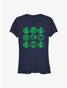 Marvel Avengers Earth Day Green Globes Girls T-Shirt, , hi-res
