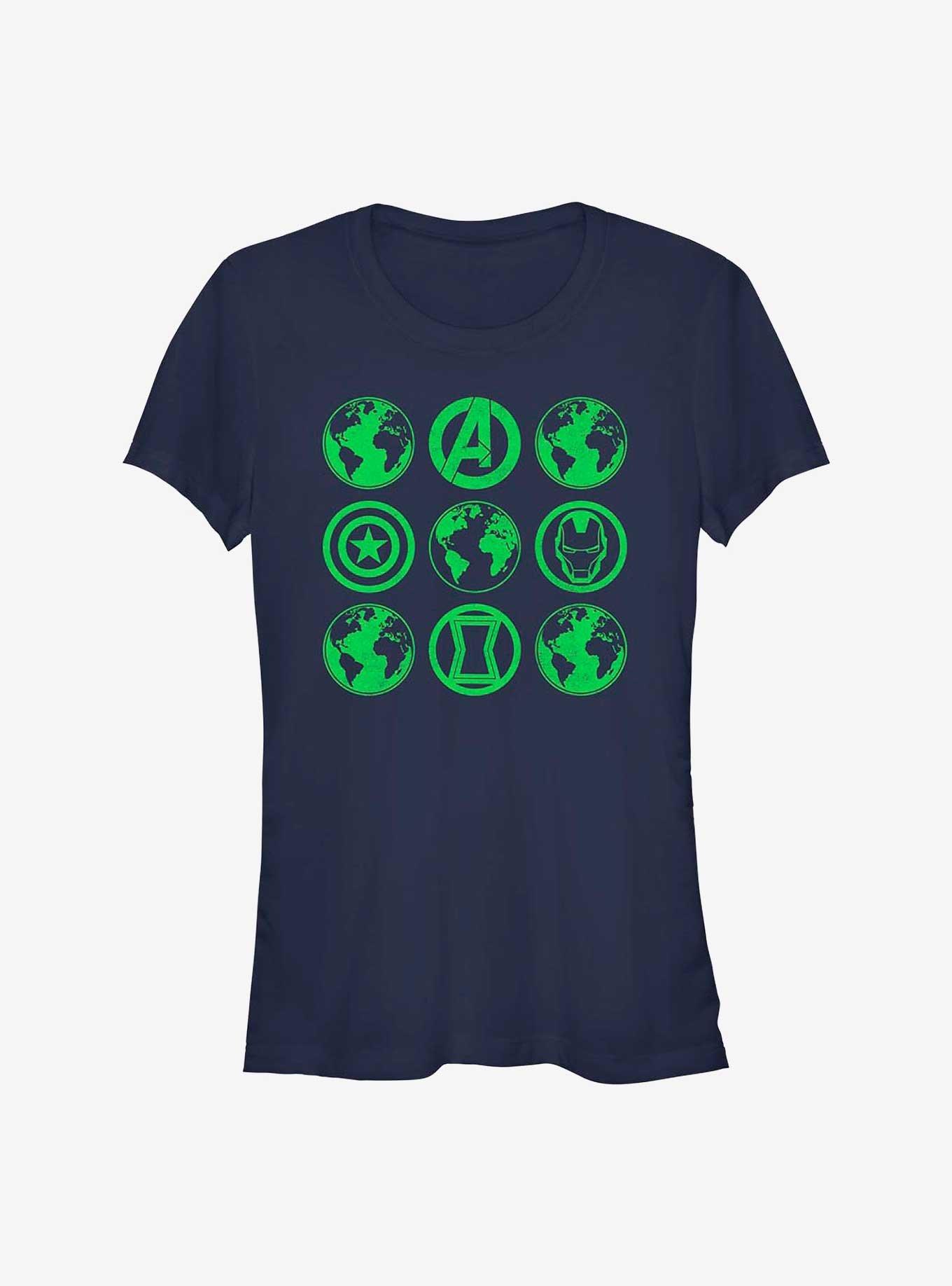 Marvel Avengers Earth Day Green Globes Girls T-Shirt, , hi-res