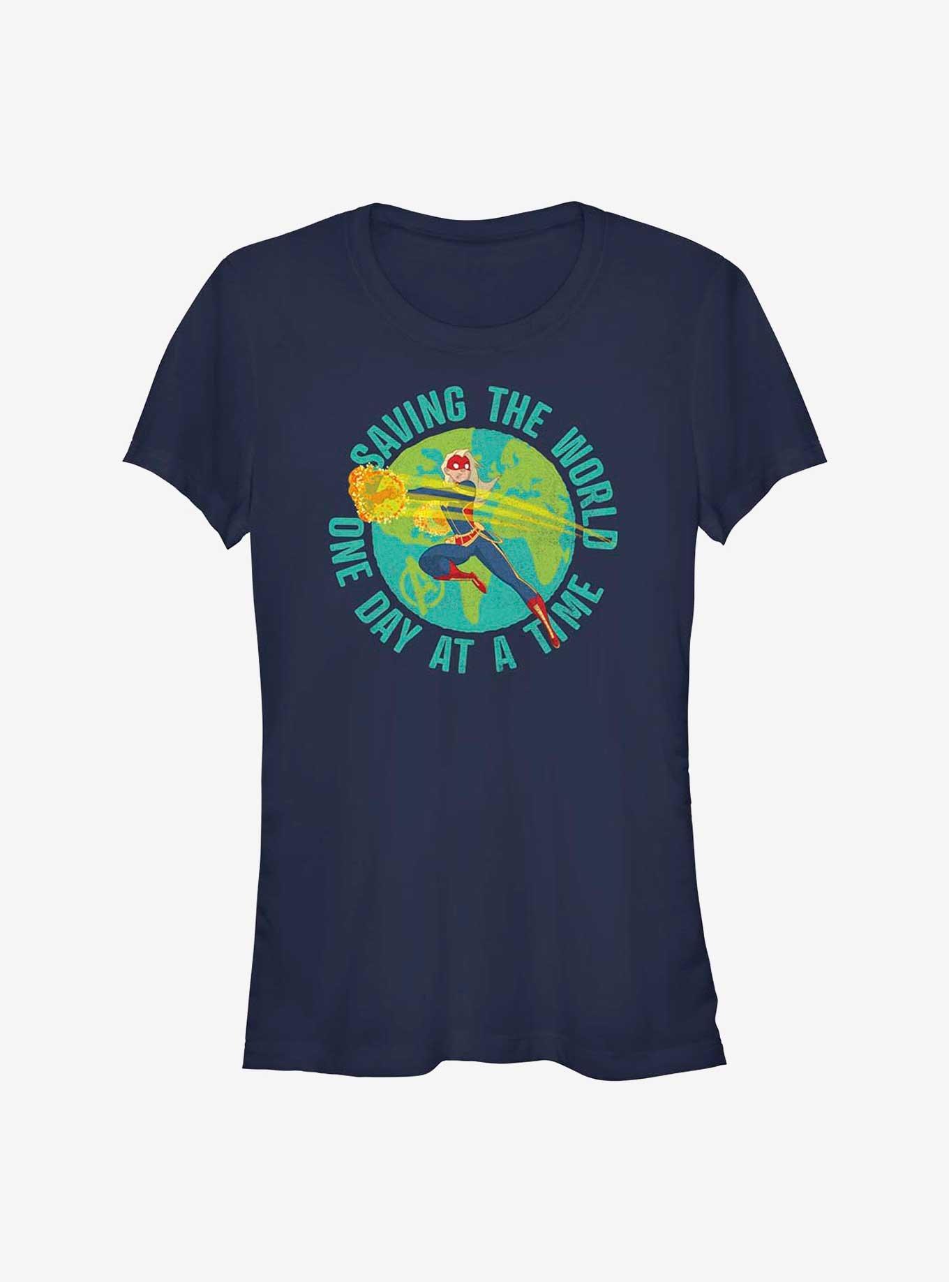 Marvel Captain Marvel Earth Day Saving The World Girls T-Shirt, , hi-res