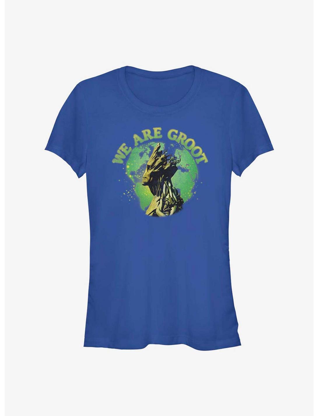 Marvel Guardians of the Galaxy Earth Day We Are Groot Girls T-Shirt, ROYAL, hi-res