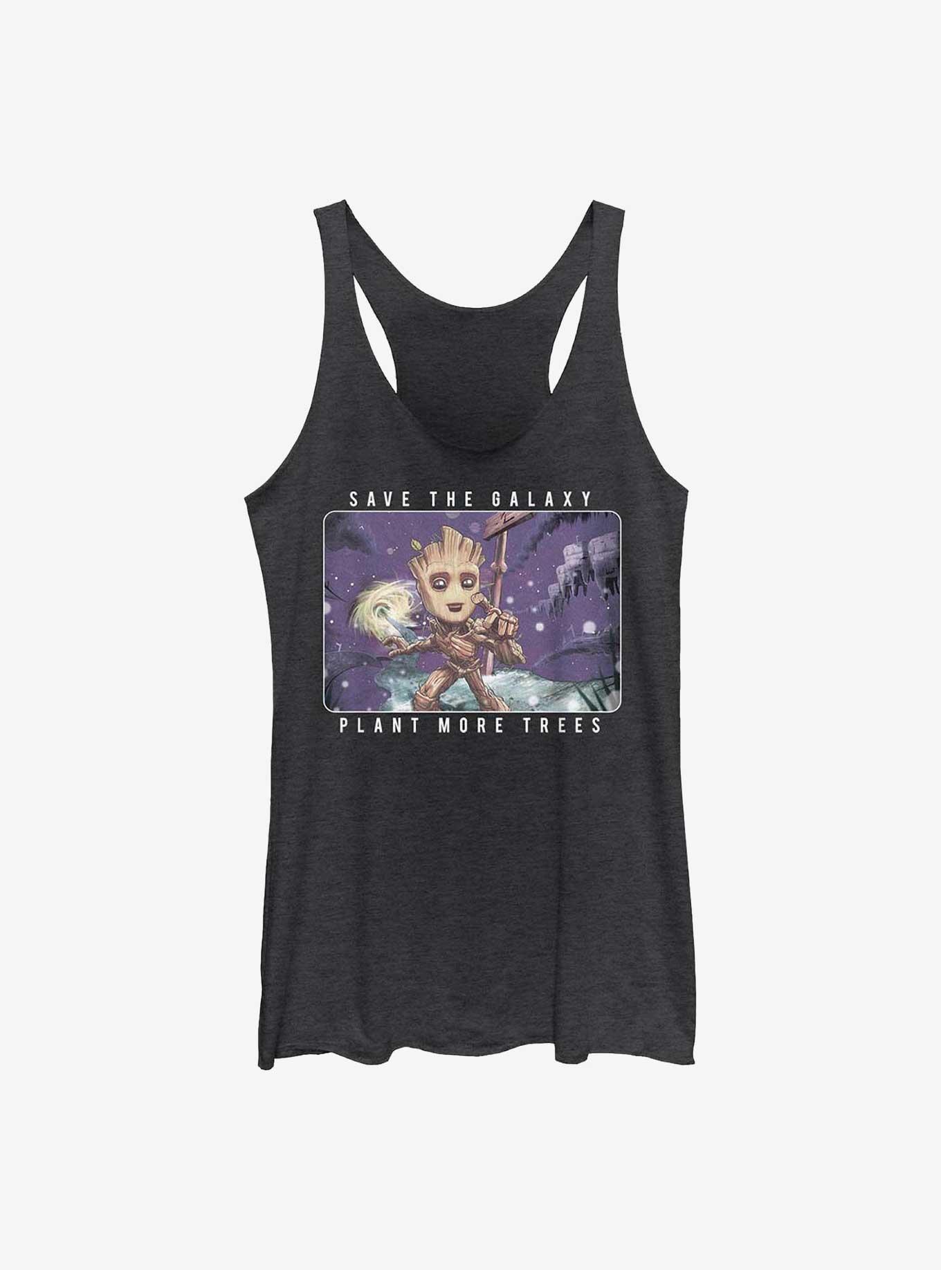Marvel Guardians of the Galaxy Earth Day Groot Plant Trees Girls Tank