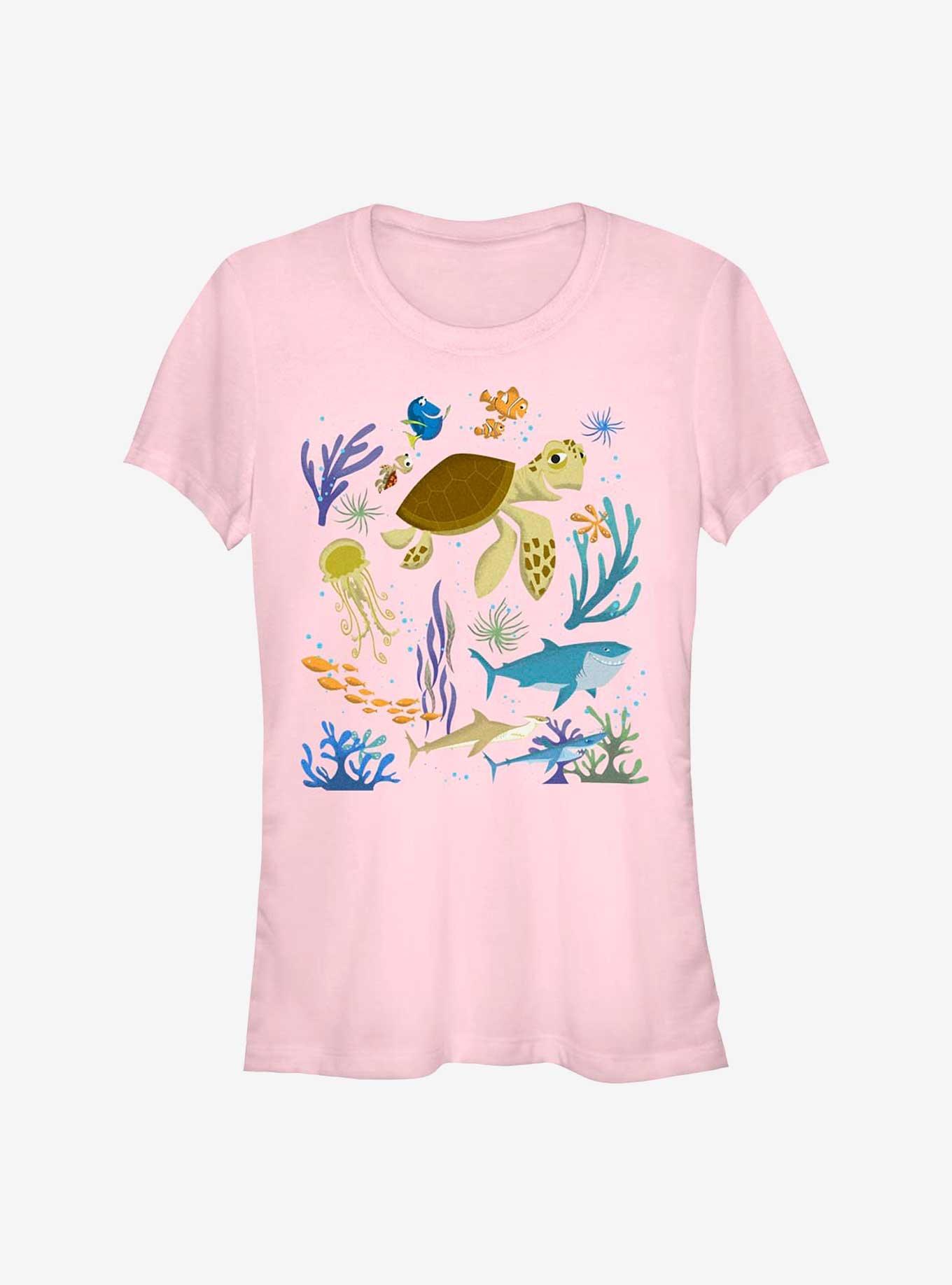 Disney Pixar Finding Nemo Earth Day Sea Scene Girls T-Shirt