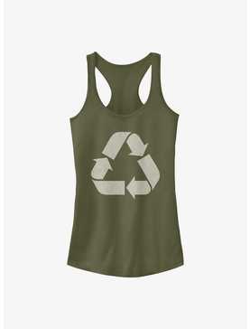 Earth Day Recycle Symbol Girls Tank, , hi-res
